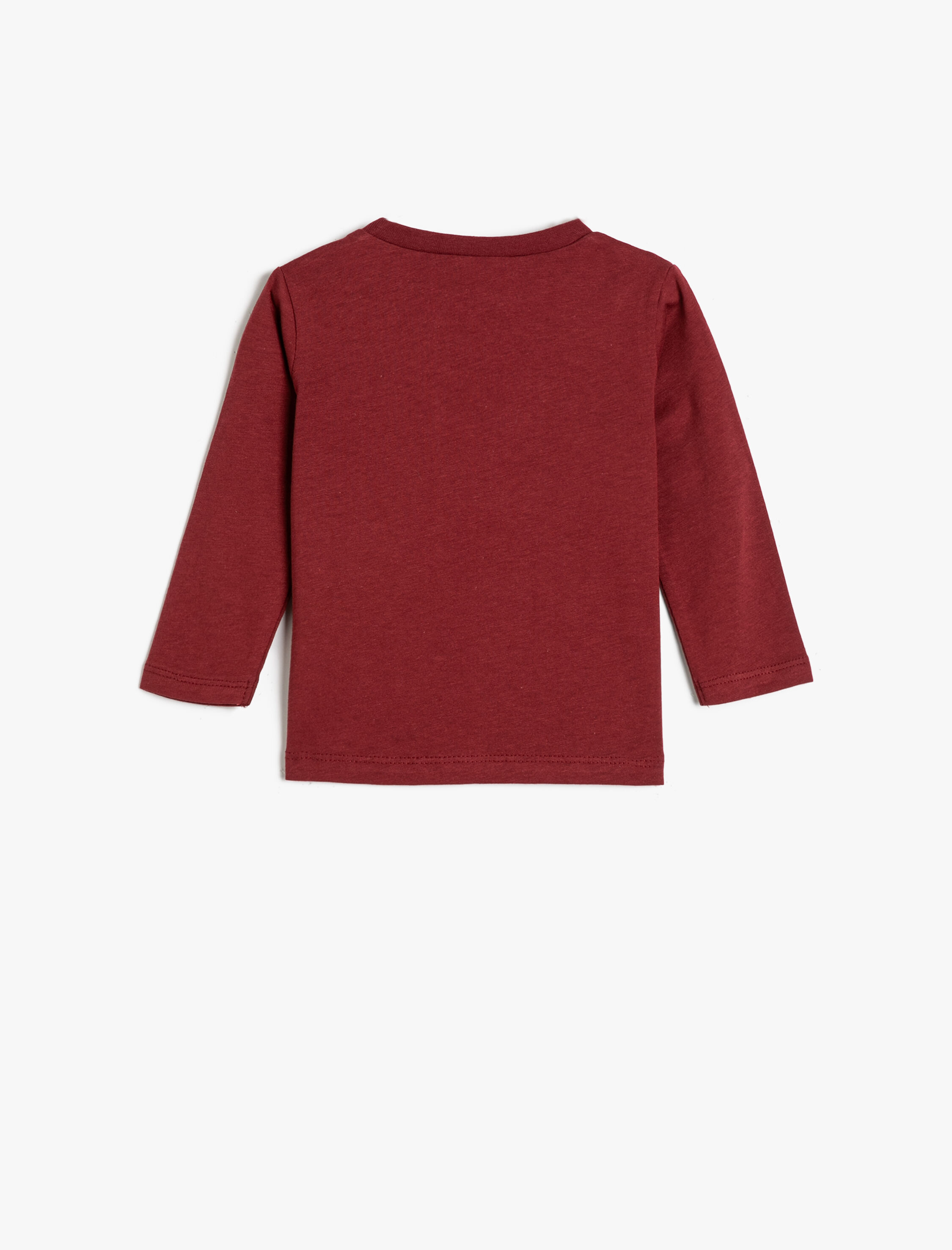  Erkek Bebek Tişört Grafik Fil Baskılı Uzun Kollu Bisiklet Yaka Pamuklu