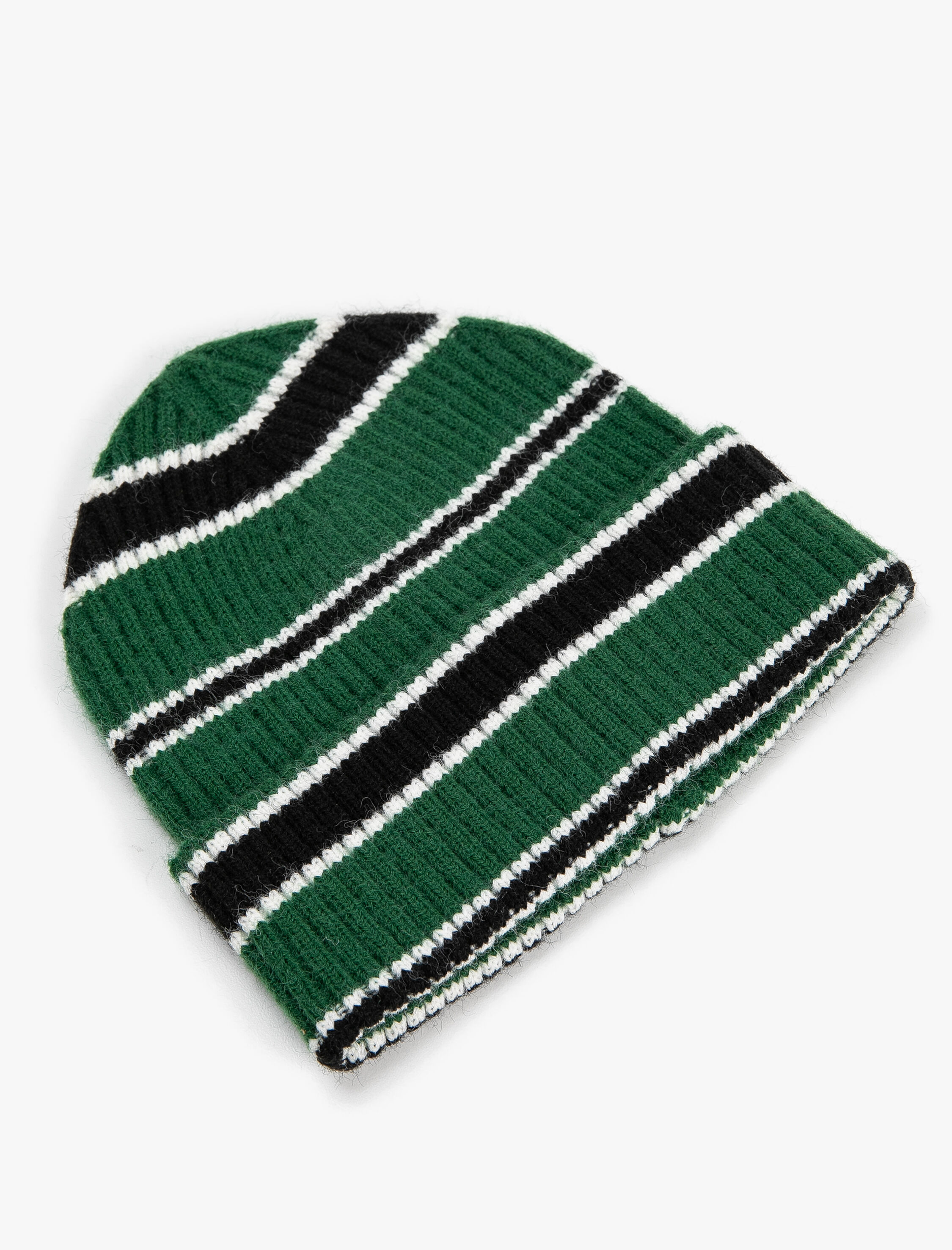  Erkek Örgü Bere Çok Renkli Şerit Desenli