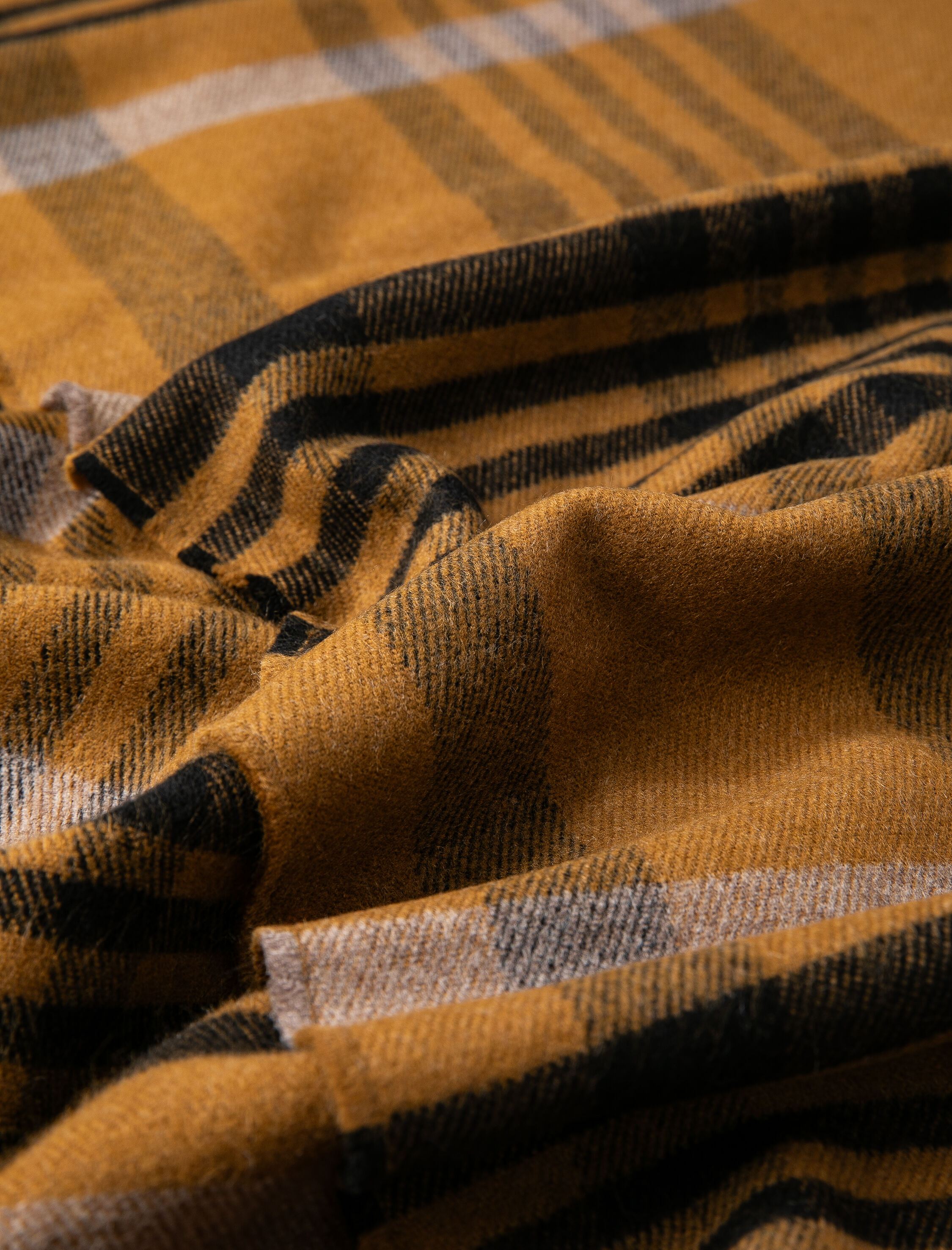  Erkek Ekoseli Atkı Püskül Detaylı Yumuşak Dokulu