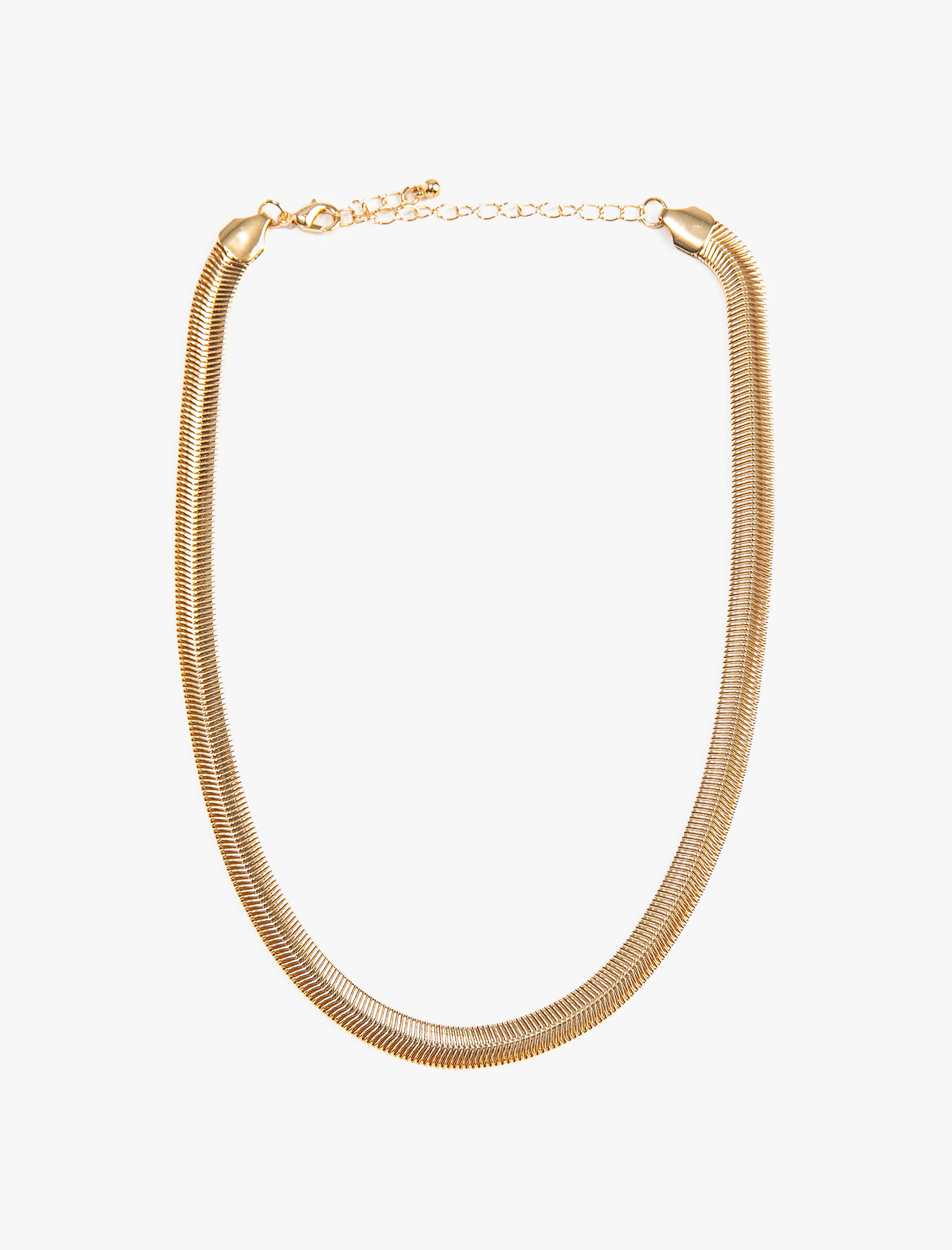  Kadın Yassı İtalyan Zincir Kolye