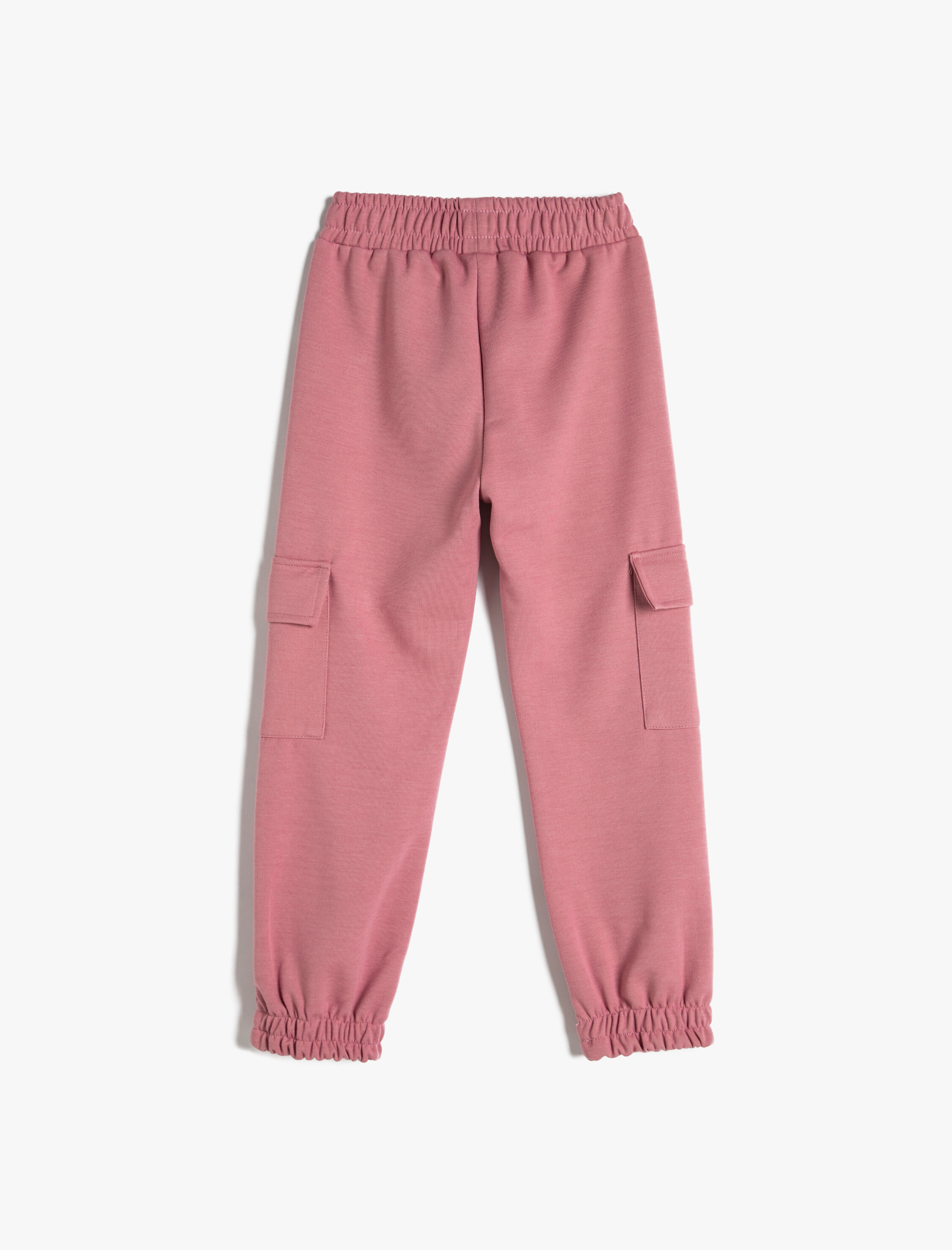  Kız Çocuk Basic Kargo Jogger Eşofman Altı Cepli Beli Lastikli