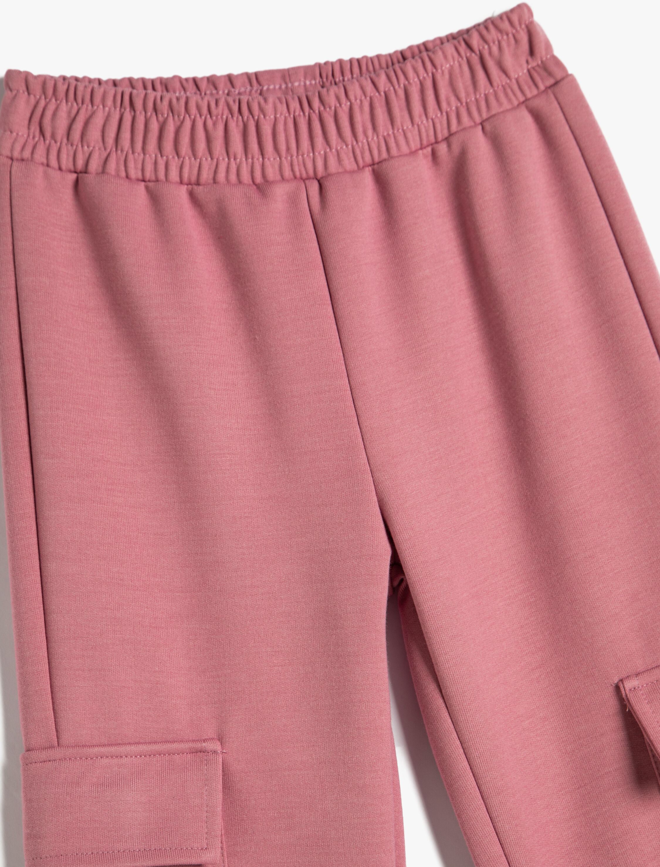  Kız Çocuk Basic Kargo Jogger Eşofman Altı Cepli Beli Lastikli