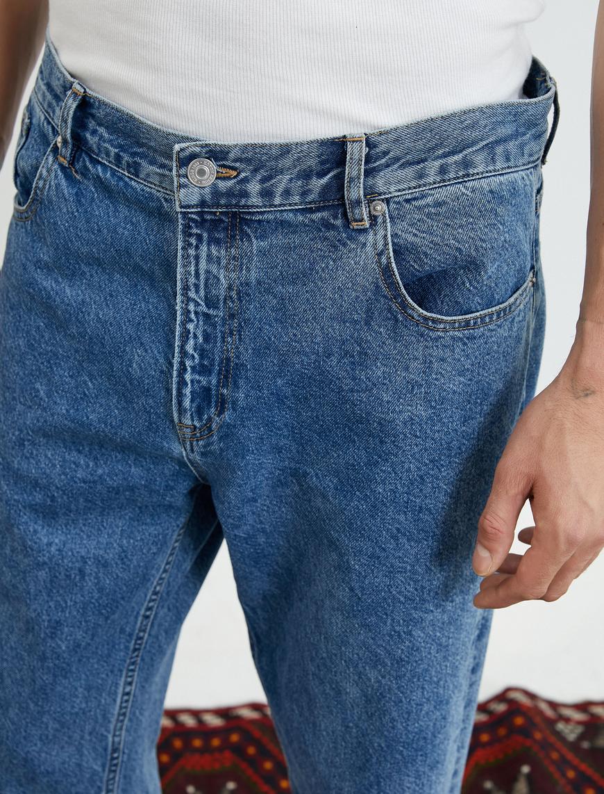   Straight Fit Boru Paça Kot Pantolon - Mark Jean