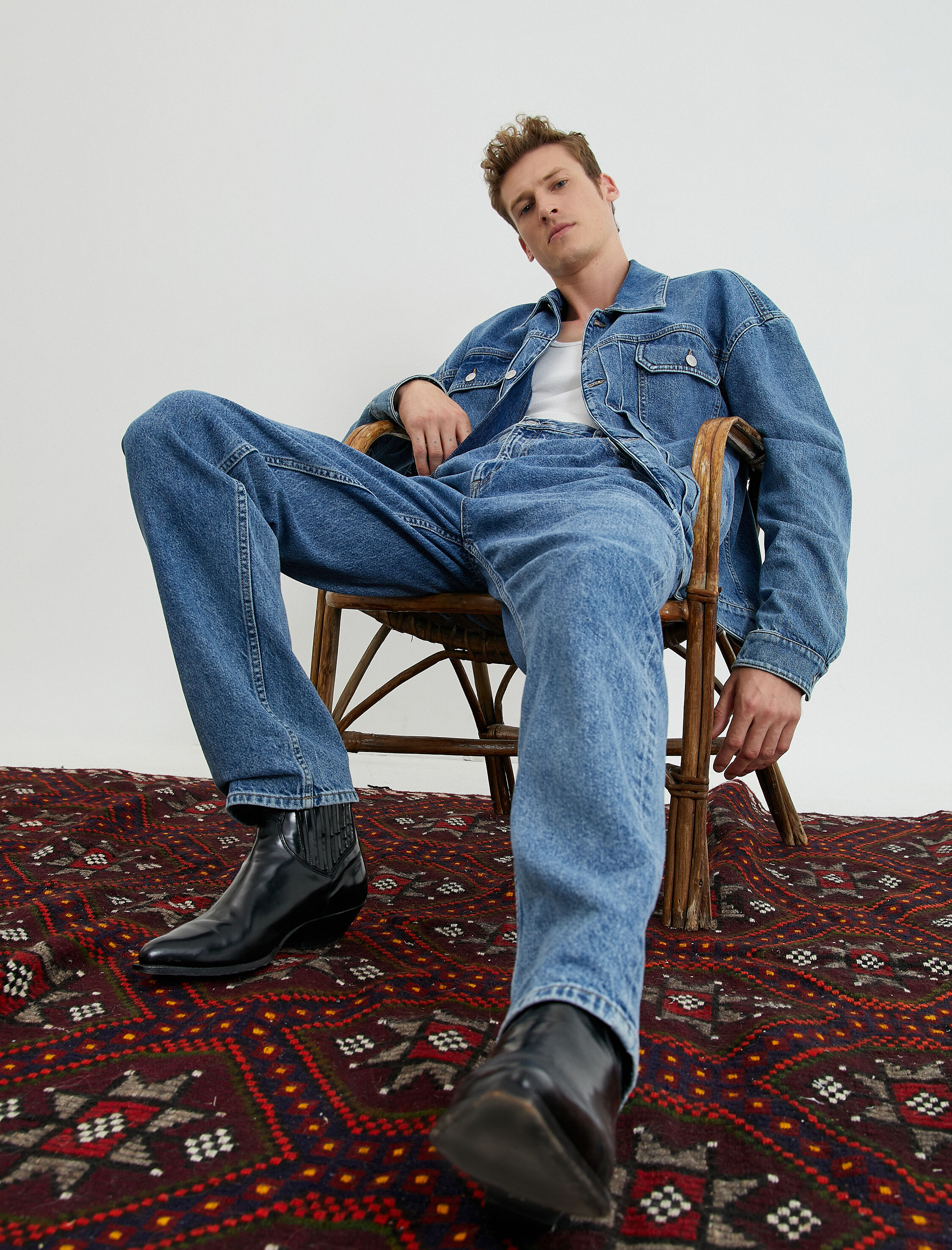   Straight Fit Boru Paça Kot Pantolon - Mark Jean