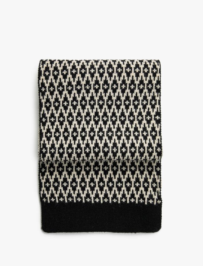 Kadın Örgü Atkı Desenli