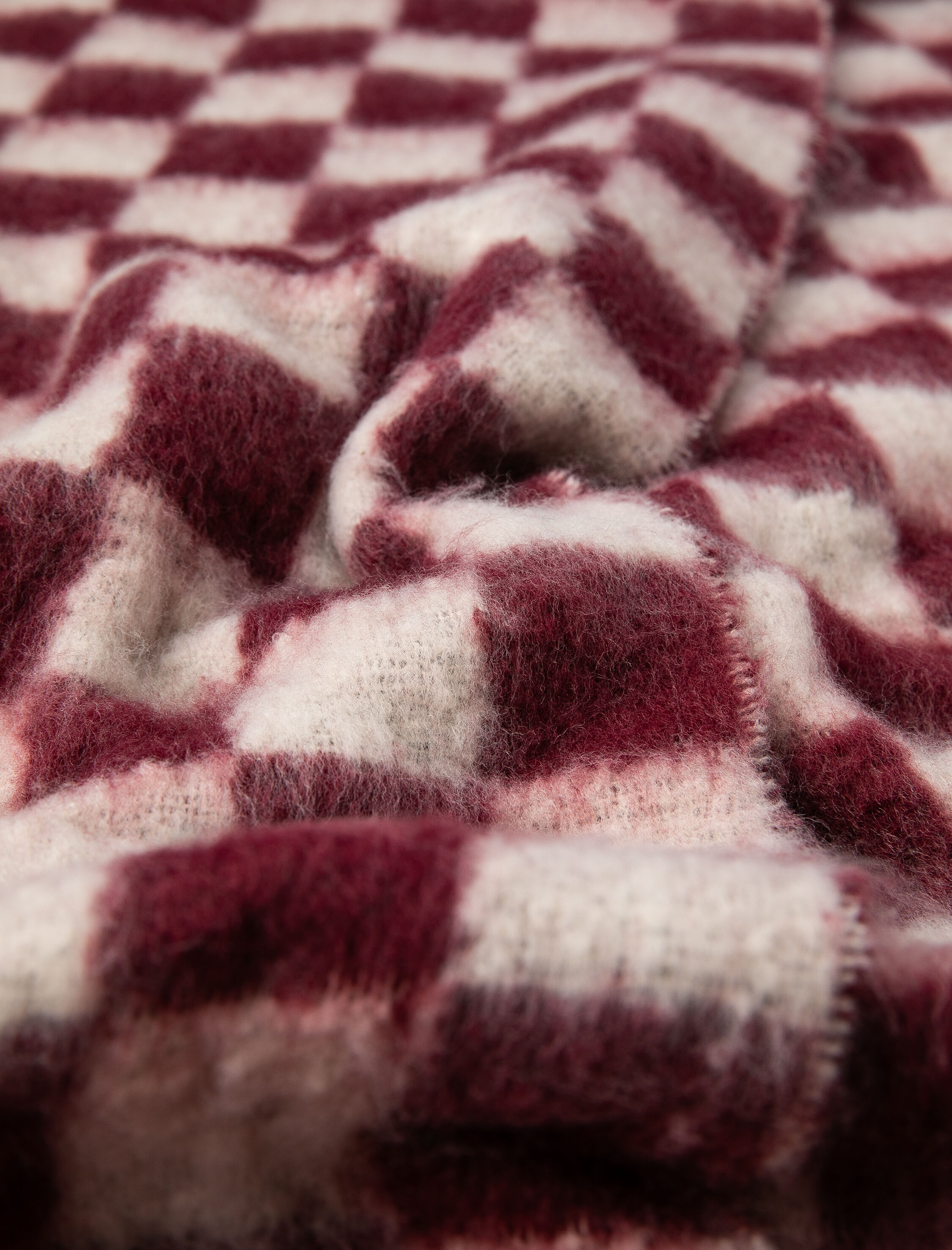  Kadın Atkı Kareli Yumuşak Dokulu Püsküllü