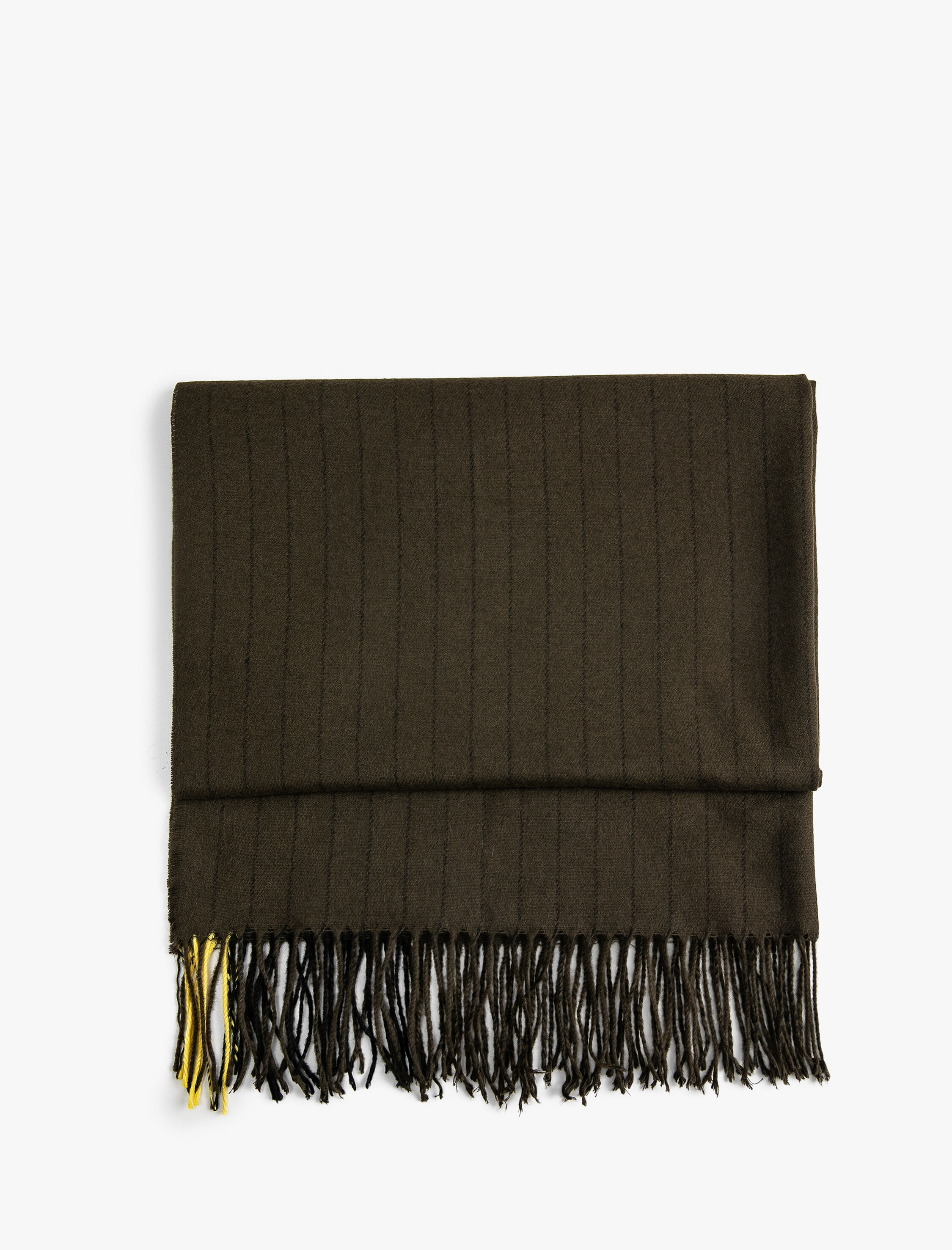  Kadın Çizgili Atkı Yumuşak Dokulu Püsküllü