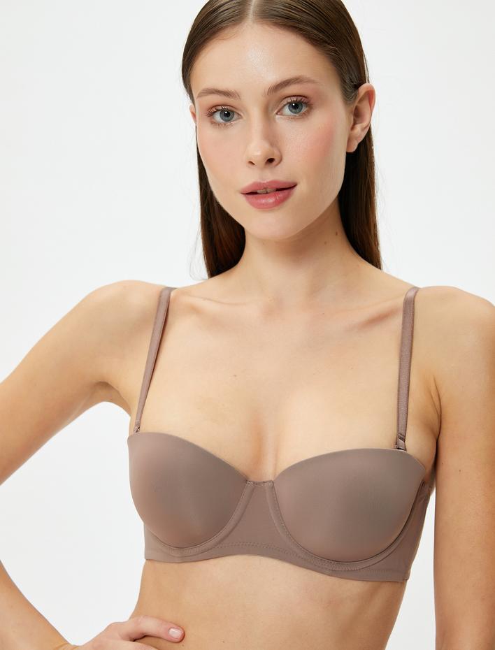  Balenli Askısız Sütyen Dolgusuz Kaplı Basic