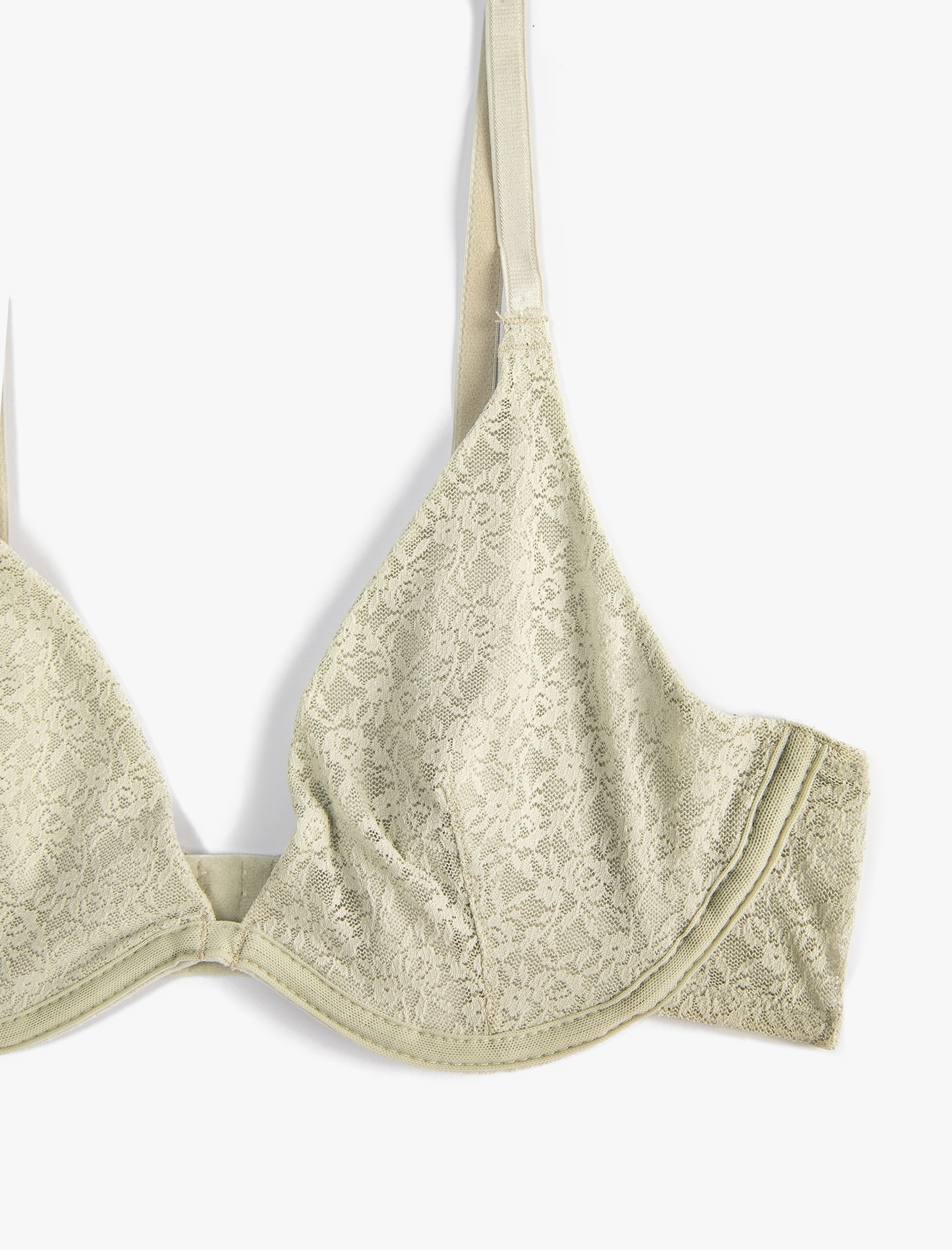   Balenli Sütyen Dantelli Dolgusuz Kapsız İnce Askılı