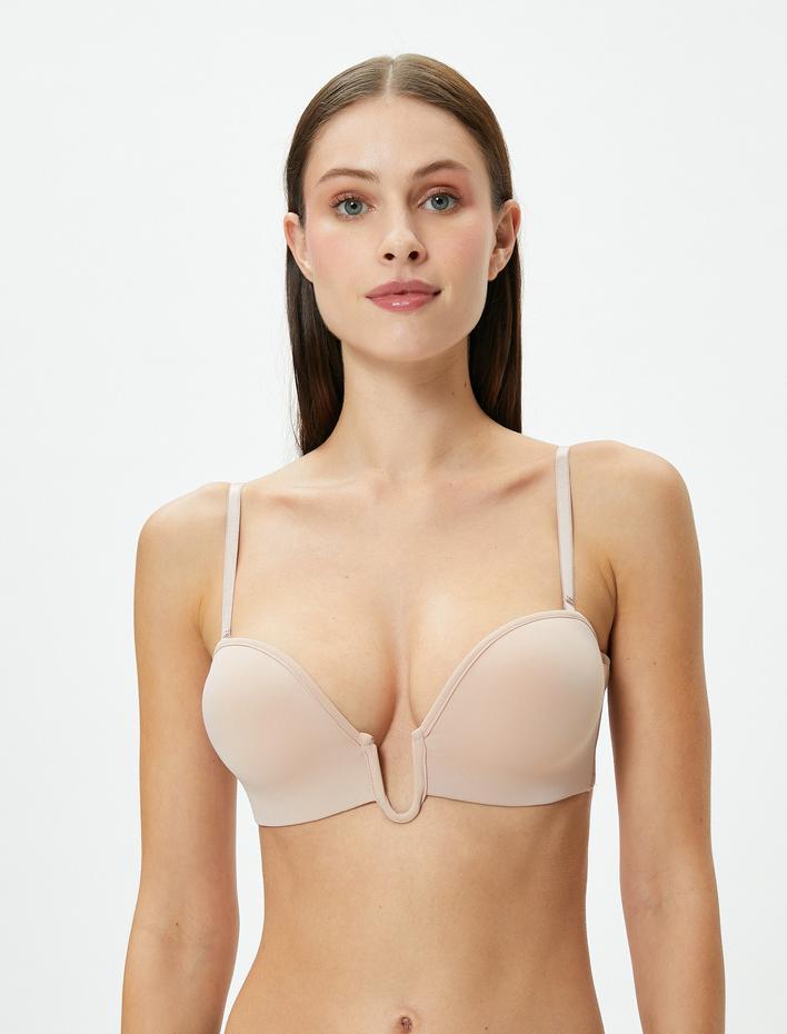  Dekolte Sütyeni Dolgulu Balenli Kaplı Basic