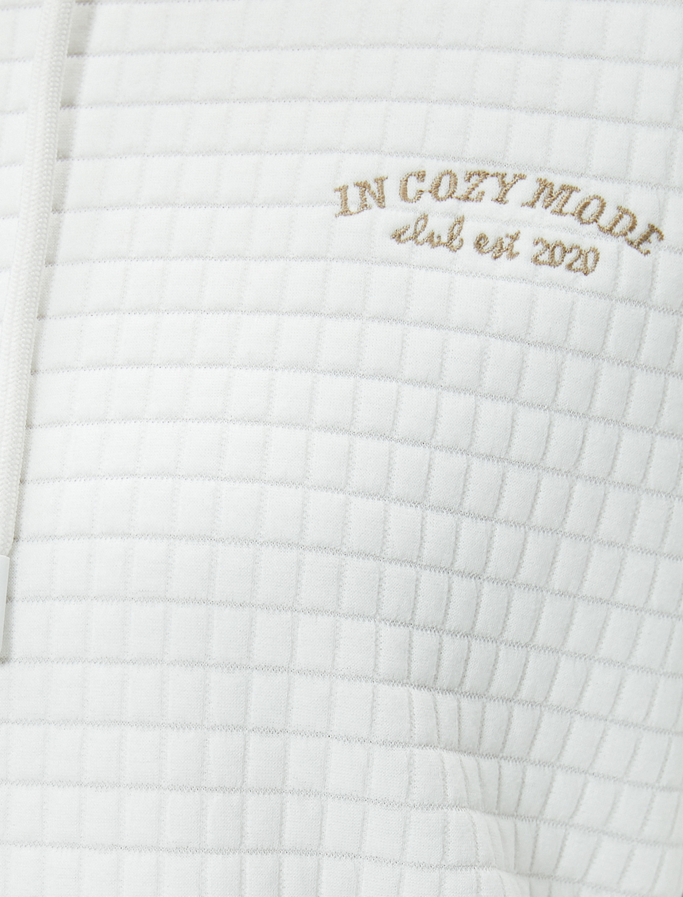   Sweatshirt Pijama Üstü Kapüşonlu Dokulu Slogan Nakışlı