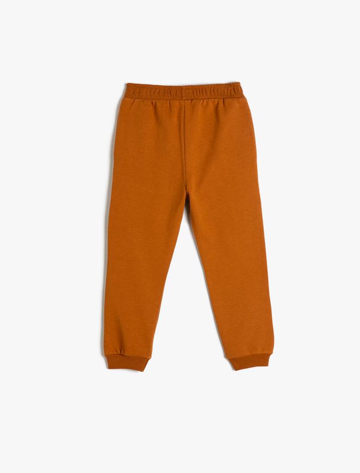 Erkek Bebek Basic Jogger Eşofman Altı Cep Detaylı Beli Bağlamalı Şardonlu Pamuklu
