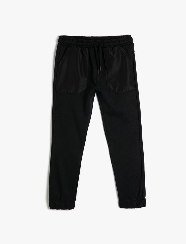 Erkek Çocuk Basic Jogger Eşofman Altı Cep Detaylı Beli Bağlamalı Şardonlu
