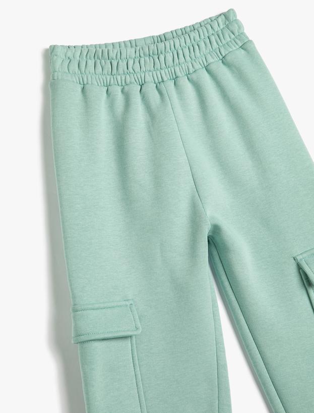 Basic Jogger Eşofman Altı Cep Detaylı Beli Lastikli Şardonlu_2