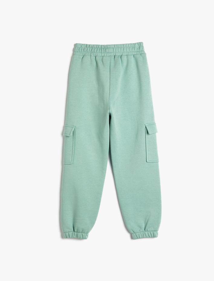 Kız Çocuk Basic Jogger Eşofman Altı Cep Detaylı Beli Lastikli Şardonlu