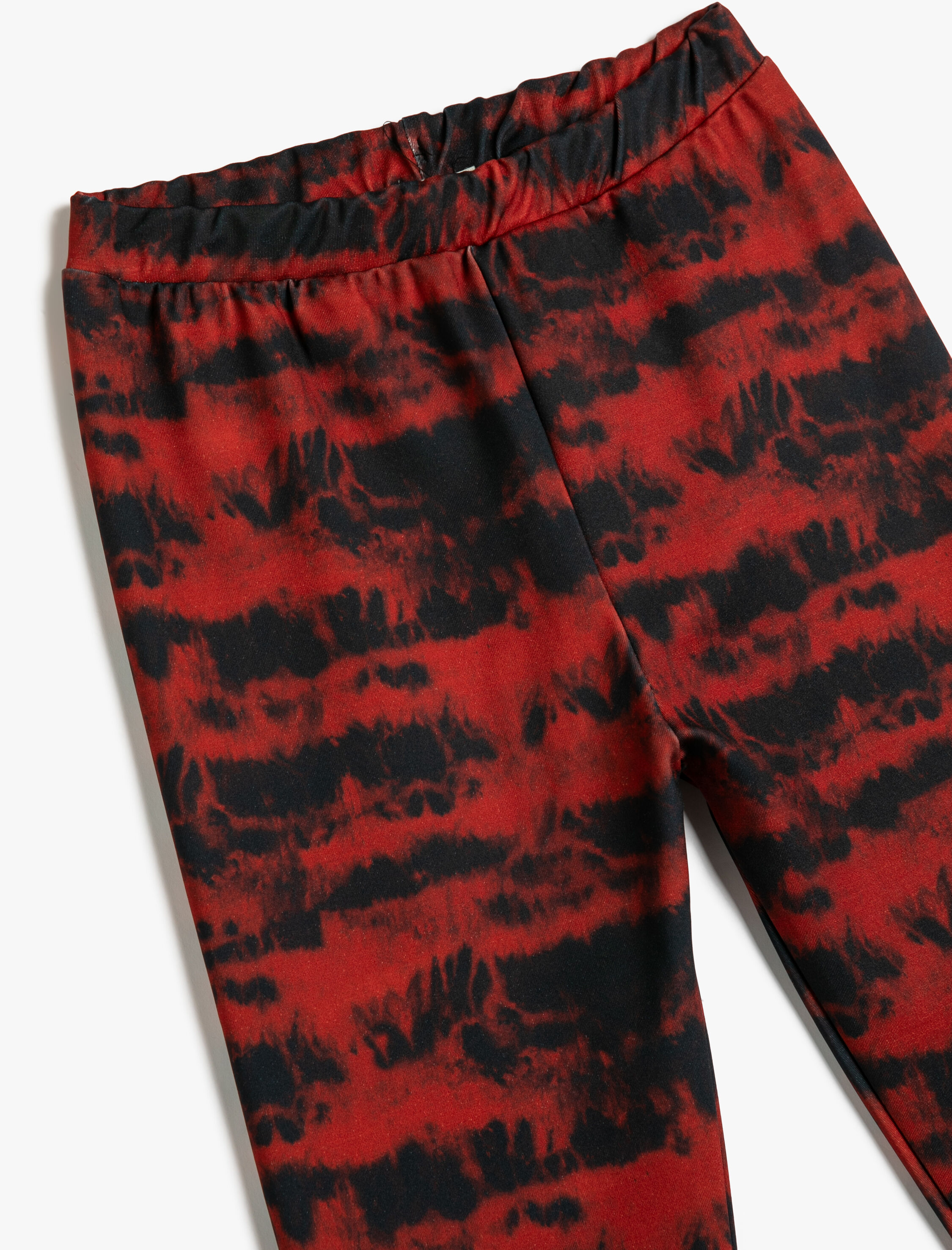  Kız Çocuk Tayt Beli Lastikli Soyut Desenli