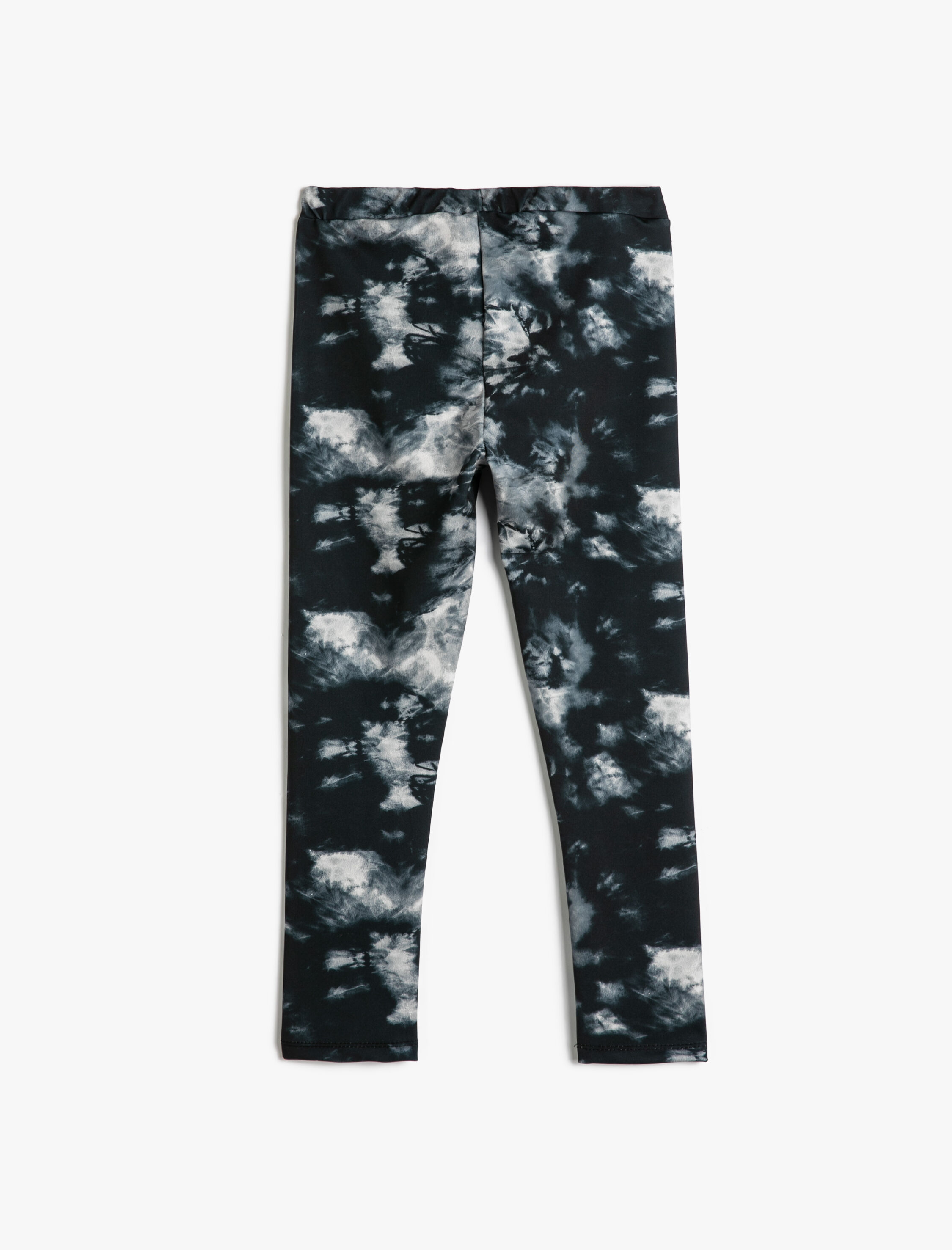  Kız Çocuk Tayt Beli Lastikli Batik Desenli