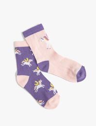 Unicorn Çorap Seti 2'li Çok Renkli