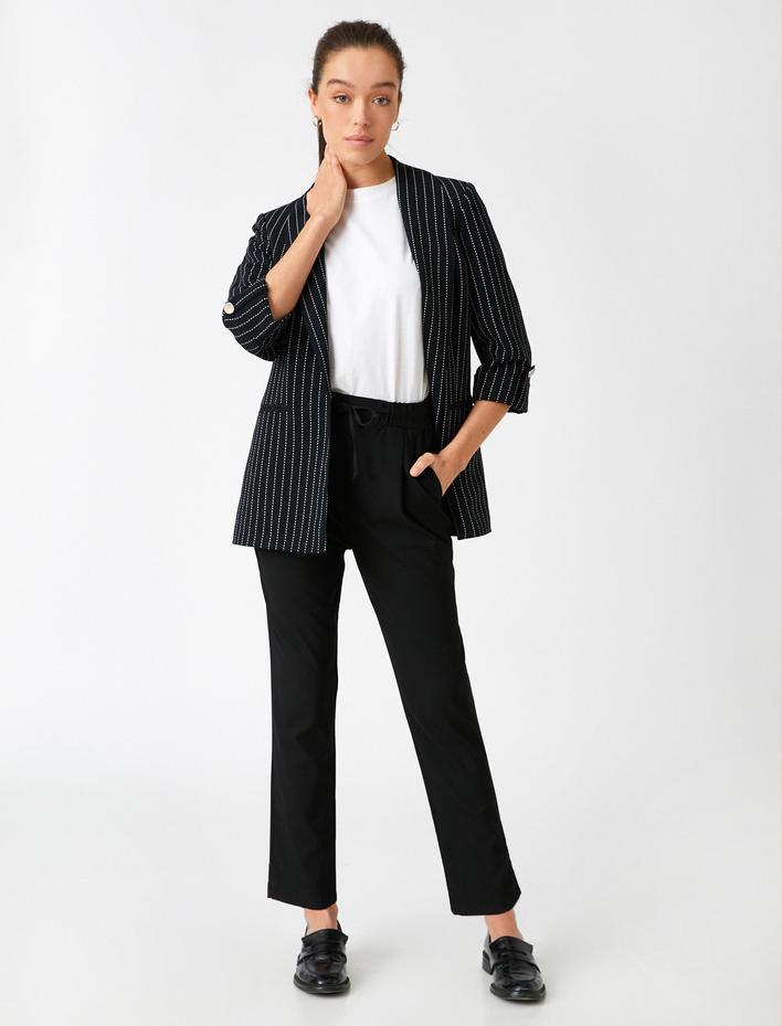  Beli Bağcıklı Havuç Pantolon