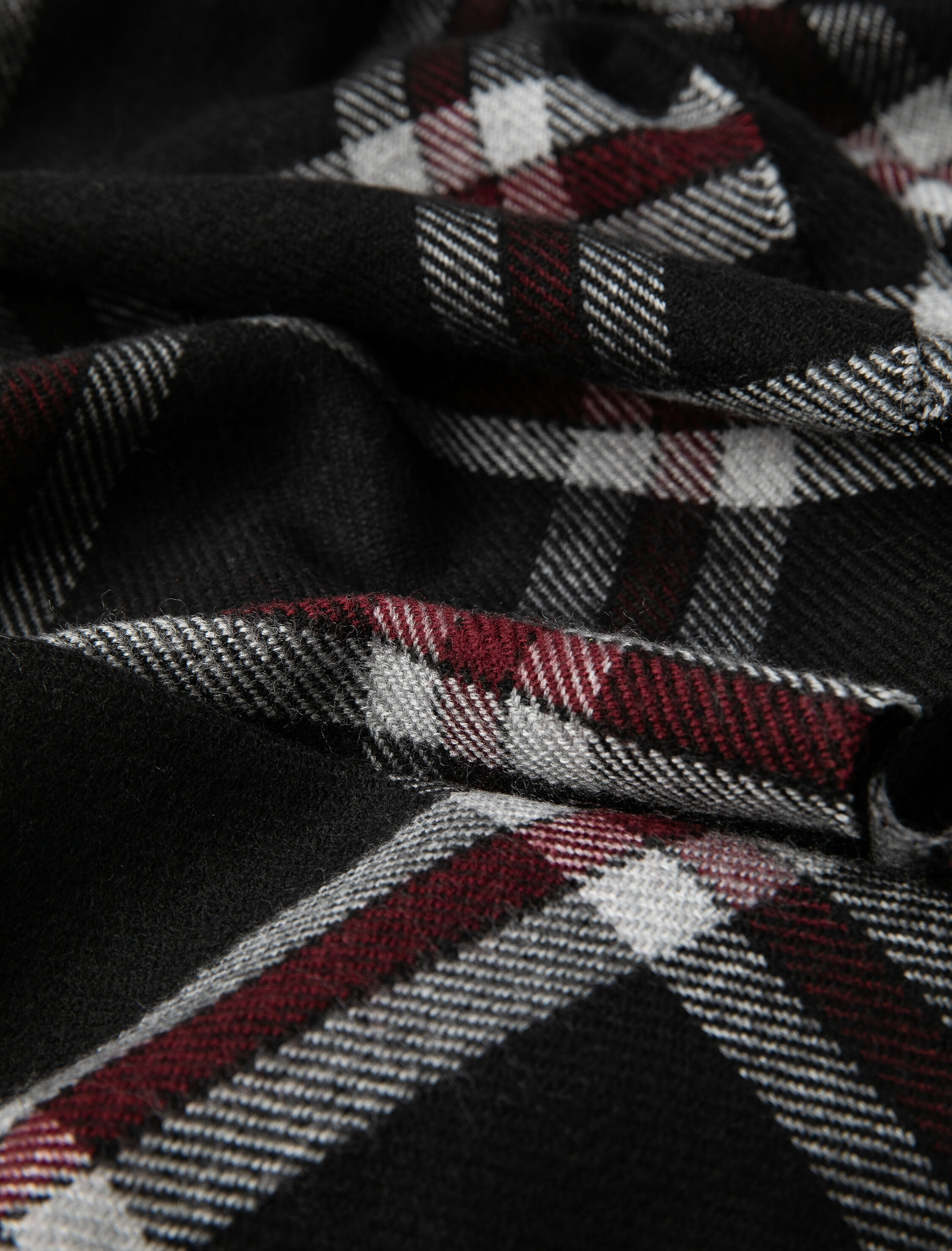  Erkek Ekoseli Atkı Püskül Detaylı Yumuşak Dokulu