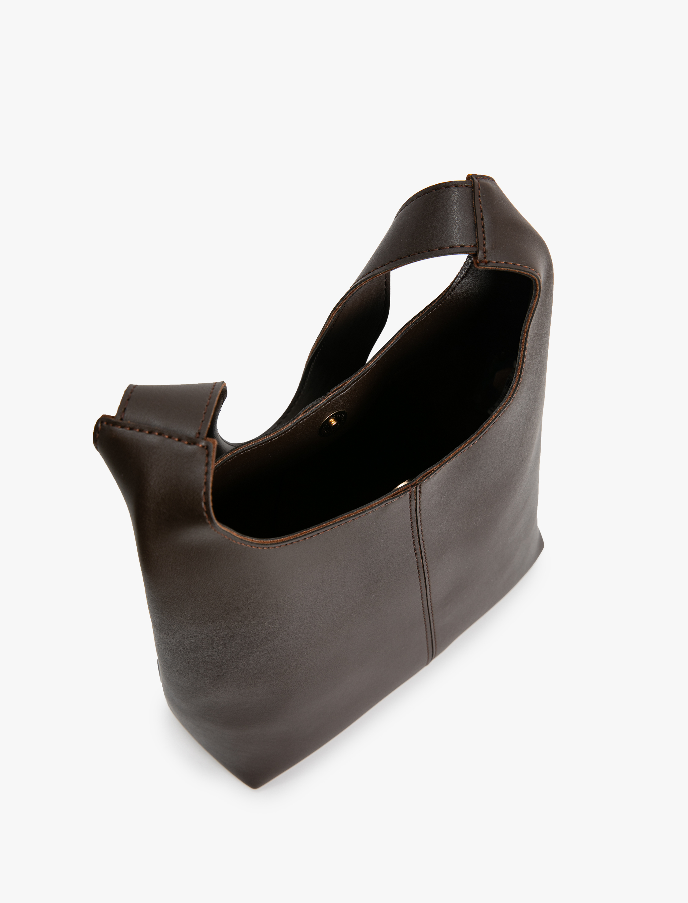  Kadın Tote Çanta Suni Deri Kalın Askılı Çıtçıt Kapama Cepli