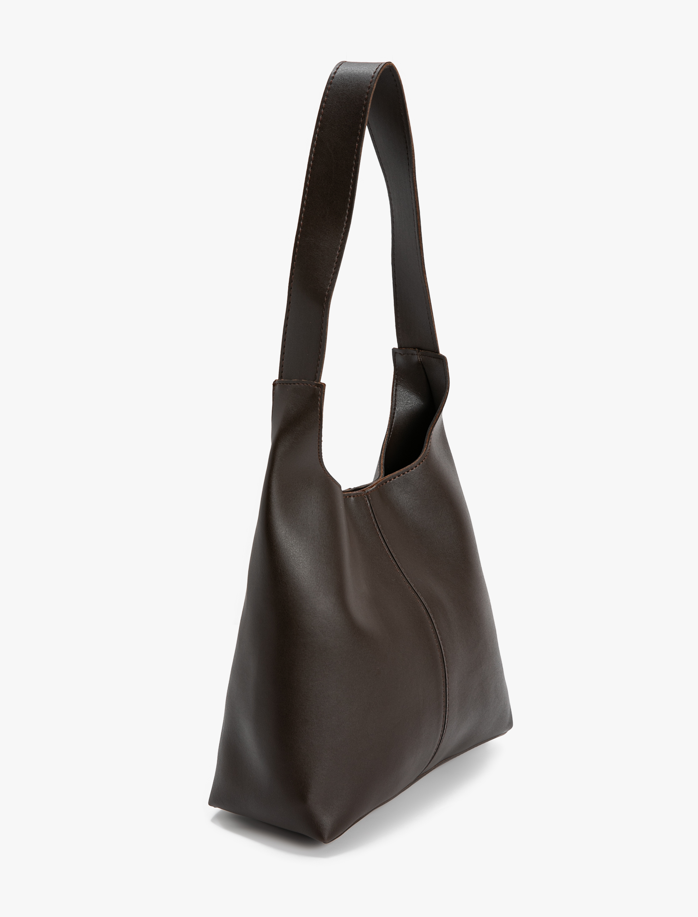  Kadın Tote Çanta Suni Deri Kalın Askılı Çıtçıt Kapama Cepli