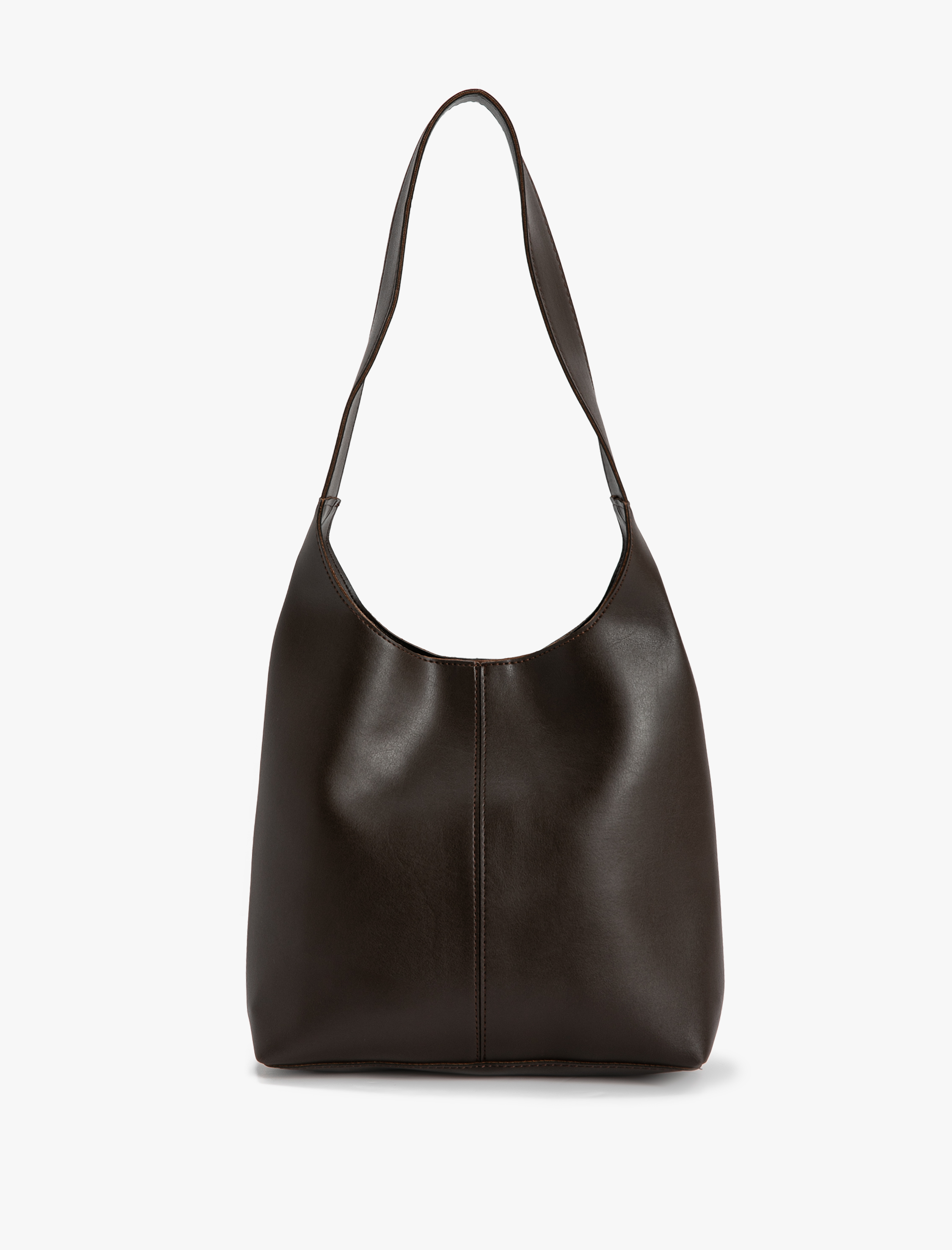  Kadın Tote Çanta Suni Deri Kalın Askılı Çıtçıt Kapama Cepli