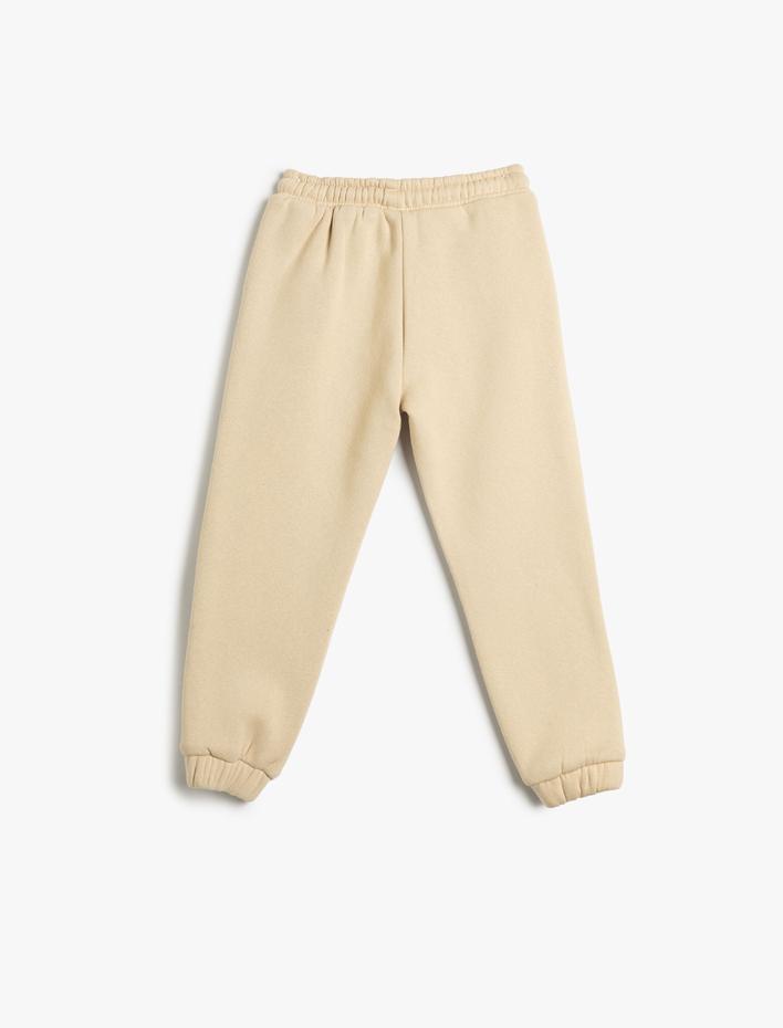 Erkek Çocuk Basic Jogger Eşofman Altı Beli Bağlamalı Cep Detaylı Şardonlu