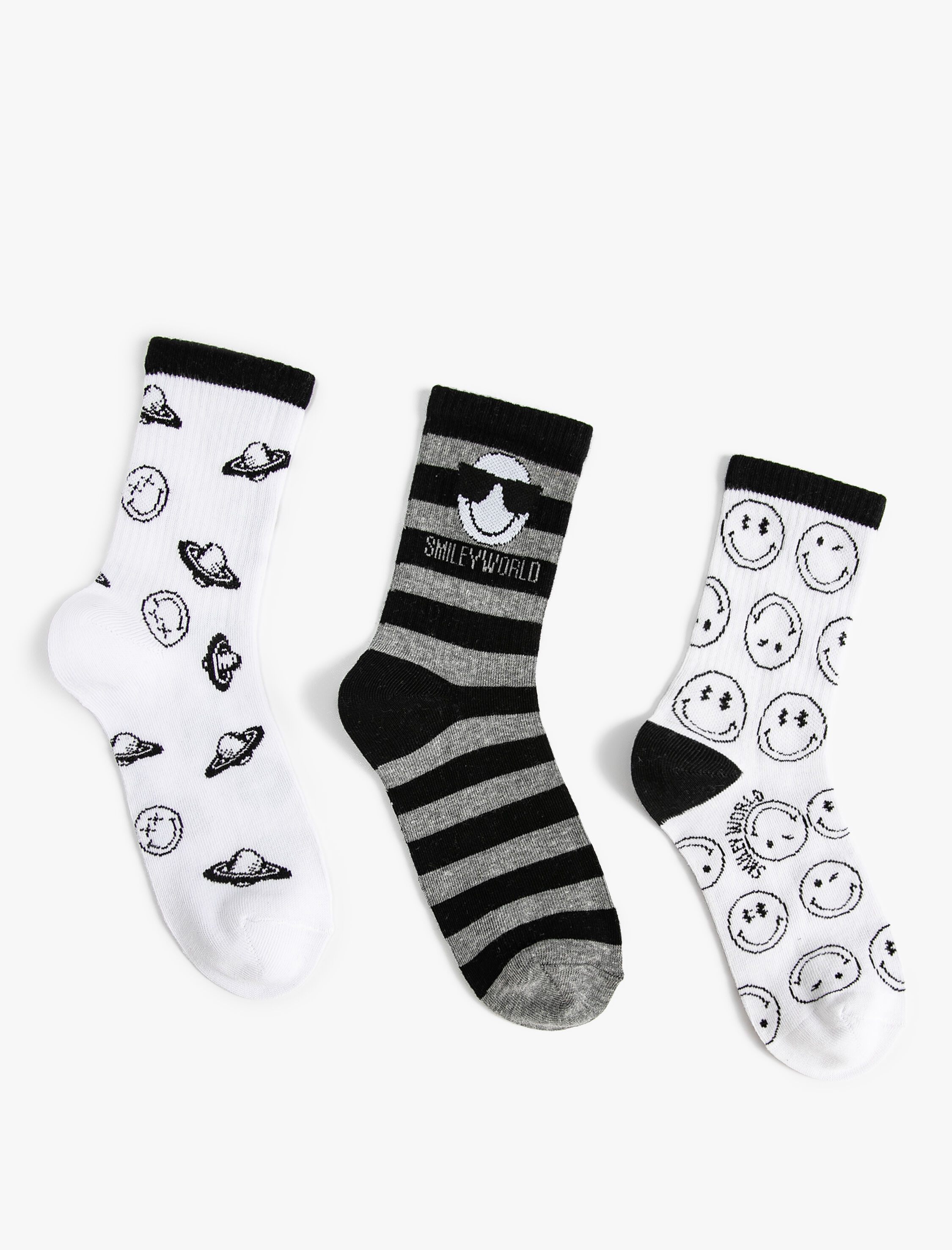  Erkek Çocuk SmileyWorld® Çorap Seti Lisanslı 3'lü