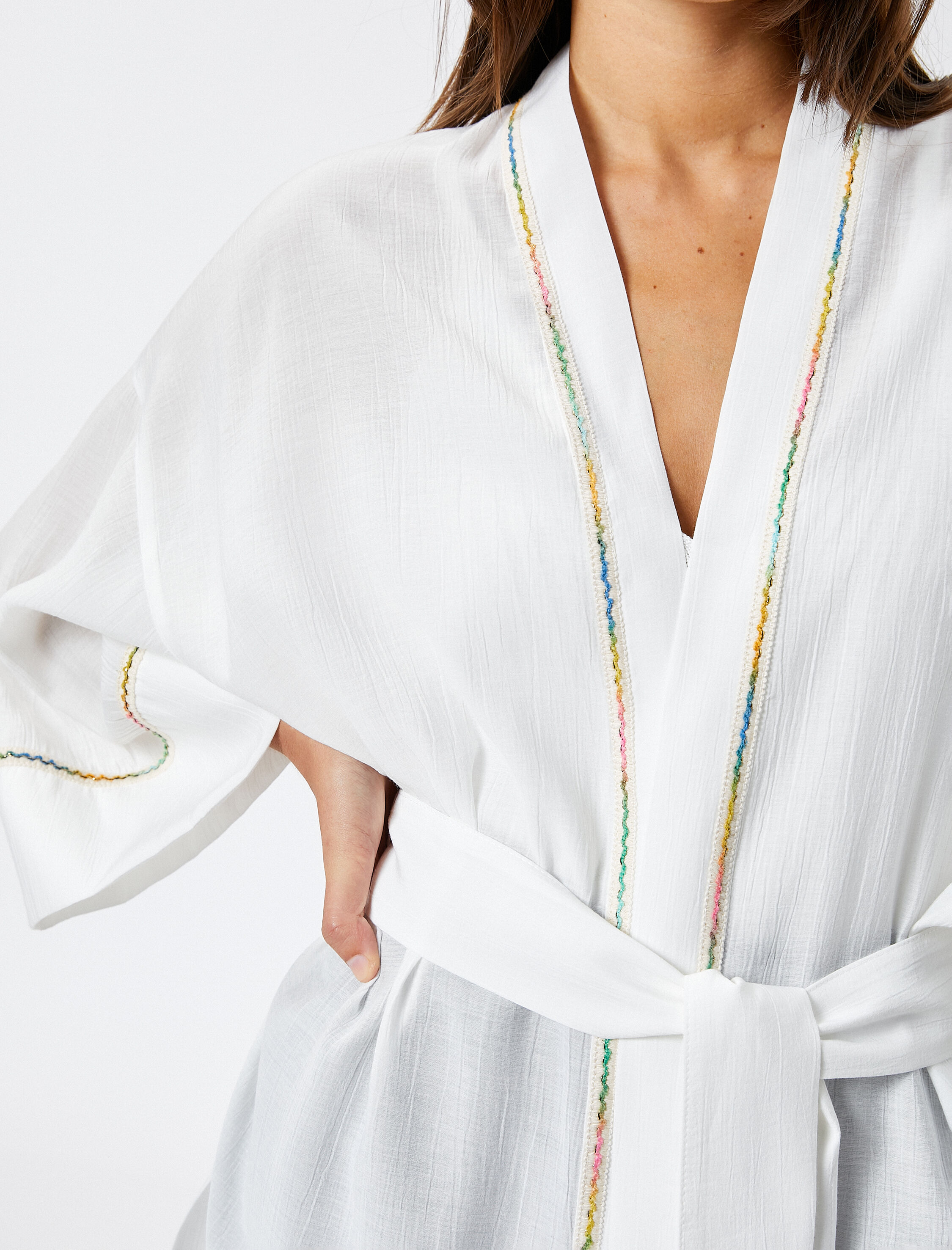   Beli Kuşaklı Kimono Bol Kalıp