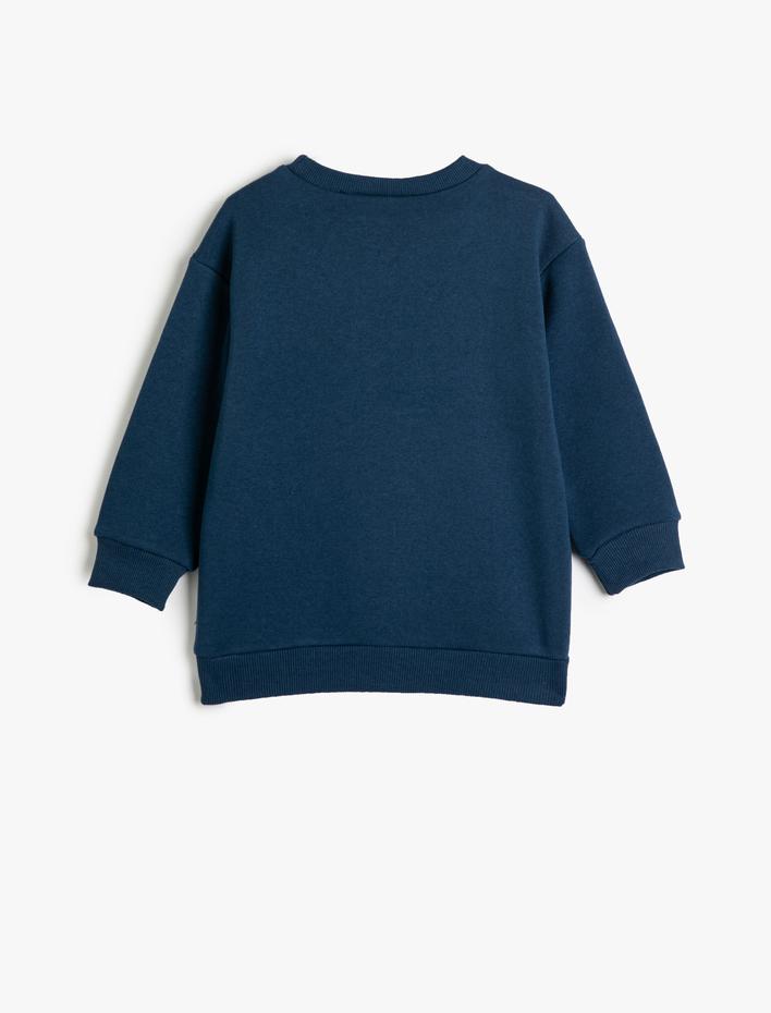 Erkek Çocuk Batman Sweatshirt Lisanslı Uzun Kollu Bisiklet Yaka Şardonlu