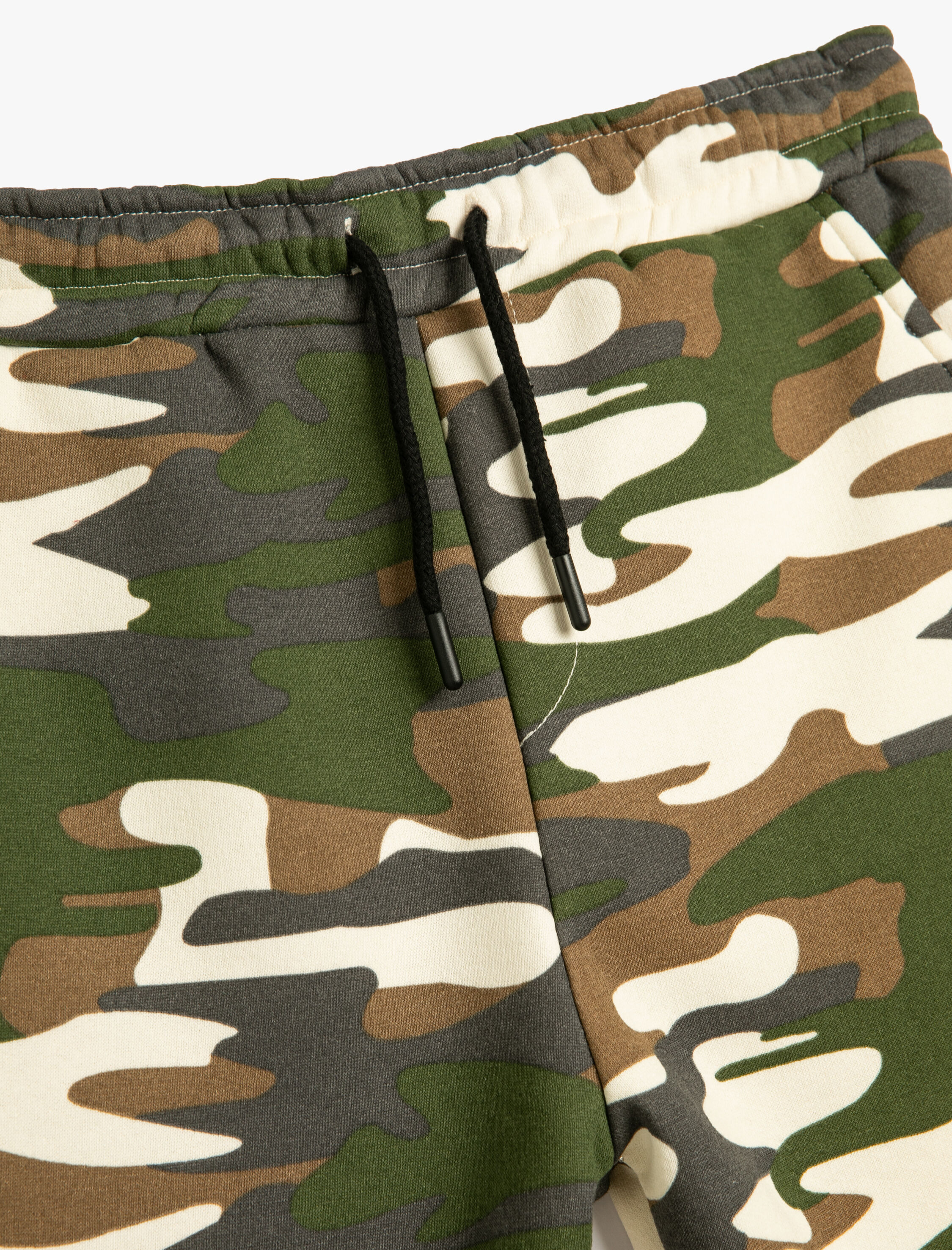  Erkek Çocuk Kamuflaj Desenli Jogger Eşofman Altı Beli Bağlamalı Cepli