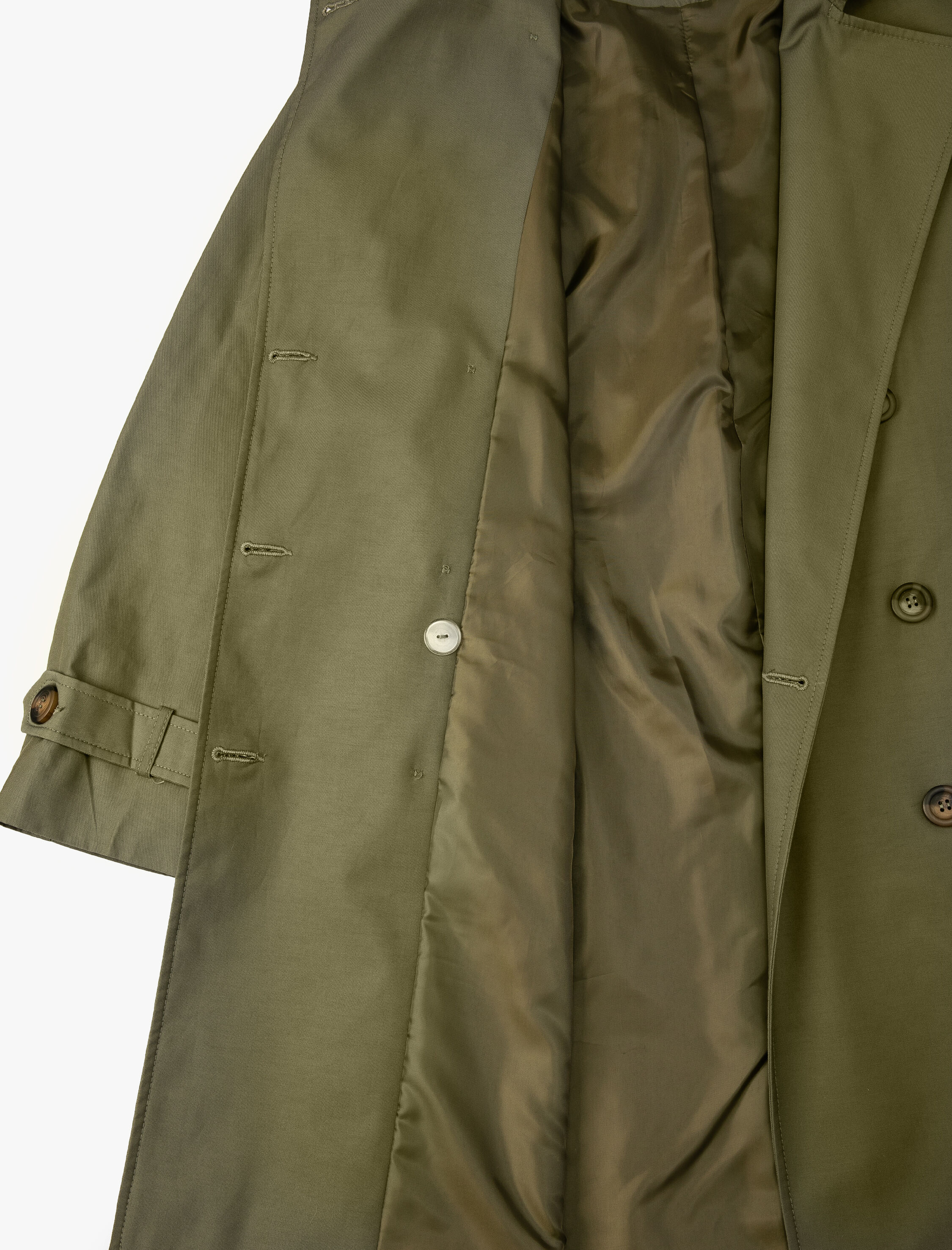 Kemerli Trençkot Kruvaze Kapama Rüzgarlık Detaylı Cepli