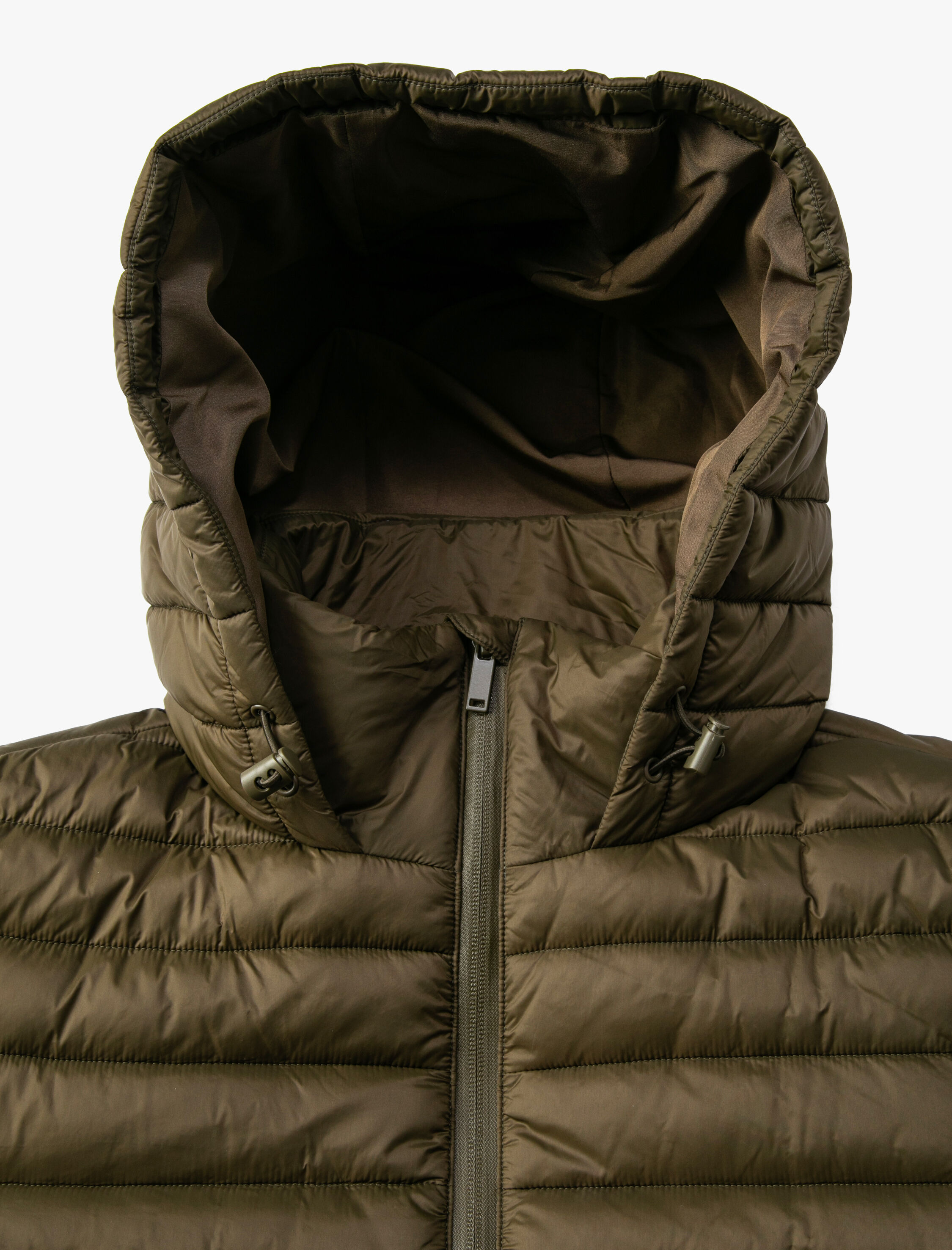   Kısa Şişme Mont Kapüşonlu Fermuarlı Kolları Lastikli