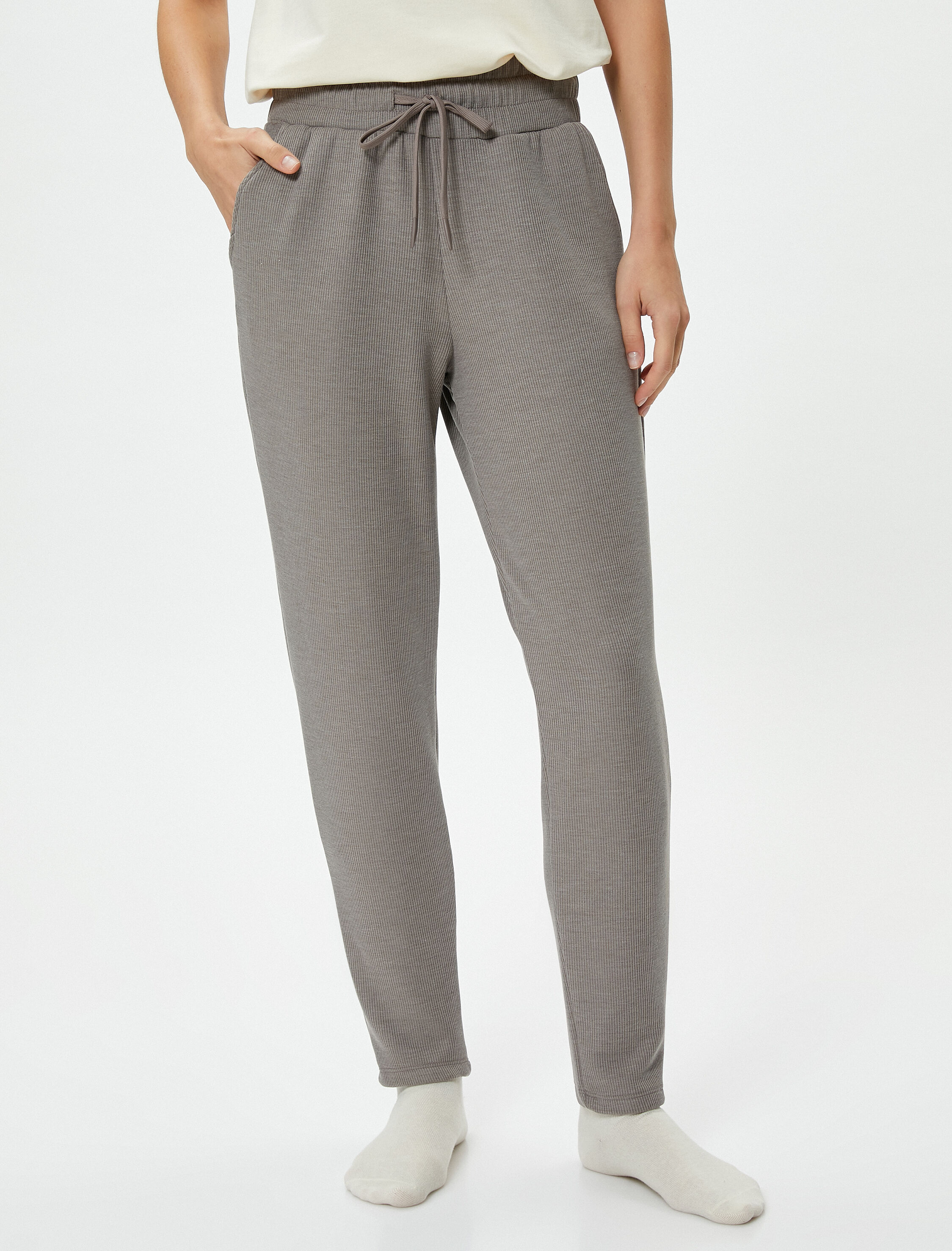   Jogger Pijama Altı Beli Lastikli Cepli