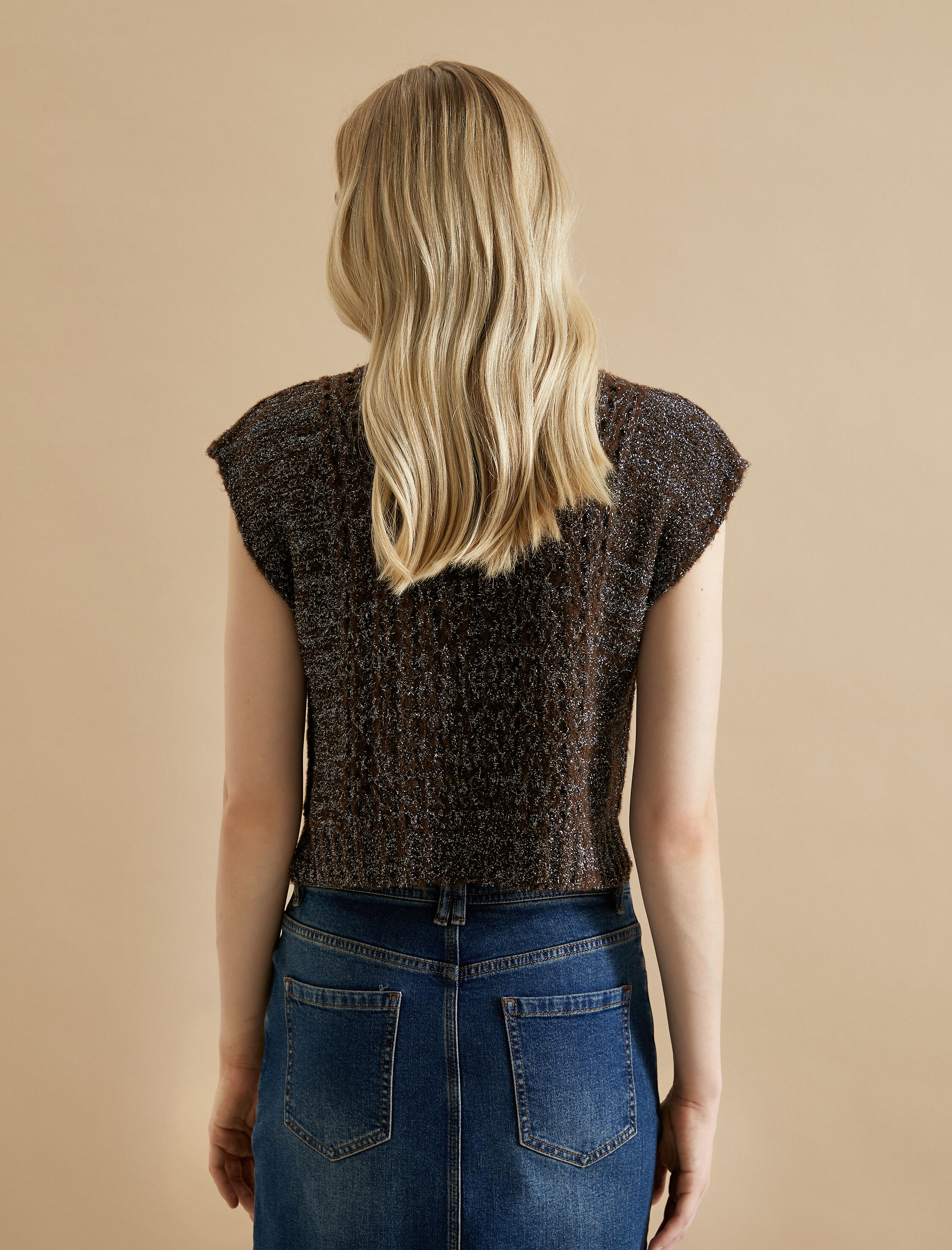   Koton X Şahika Ercümen - Simli Balıkçı Yaka Örgü Süveter