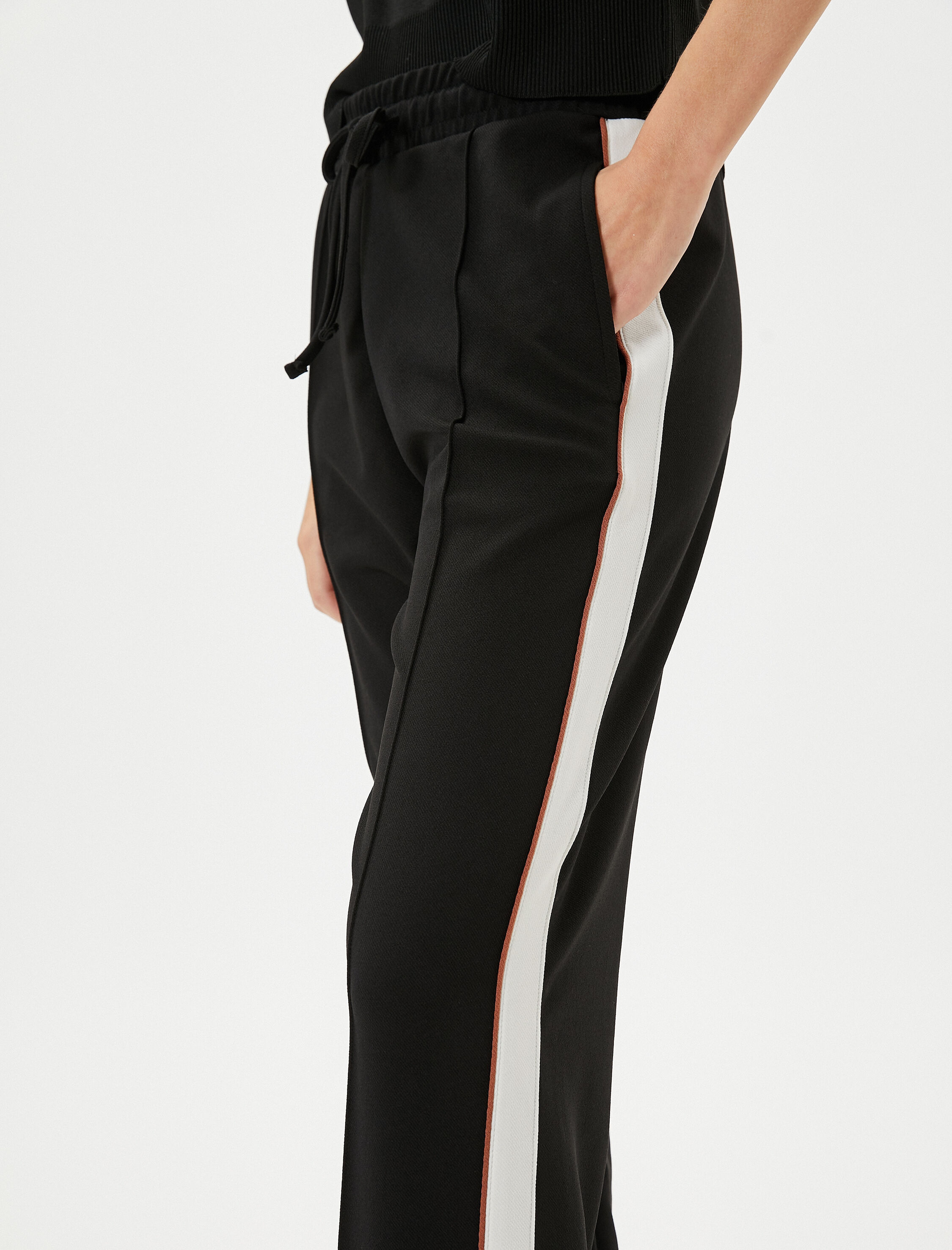   Beli Bağcıklı Pantolon Şerit Detaylı Cepli