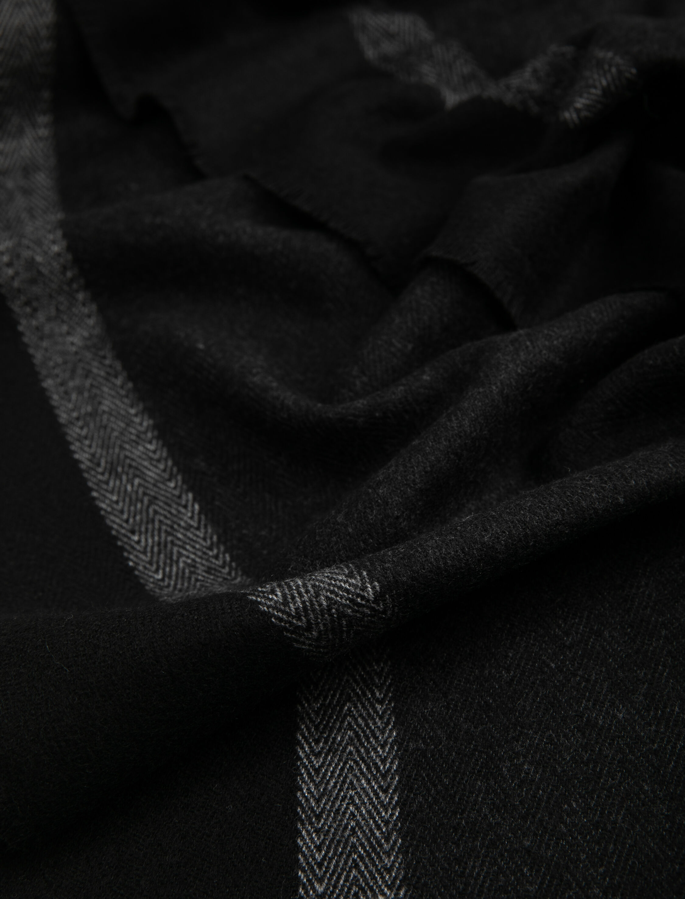  Erkek Çizgili Atkı Püskül Detaylı