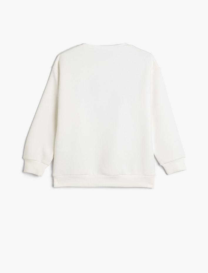 Erkek Çocuk Sweatshirt Uzun Kollu Bisiklet Yaka Baskı Detaylı