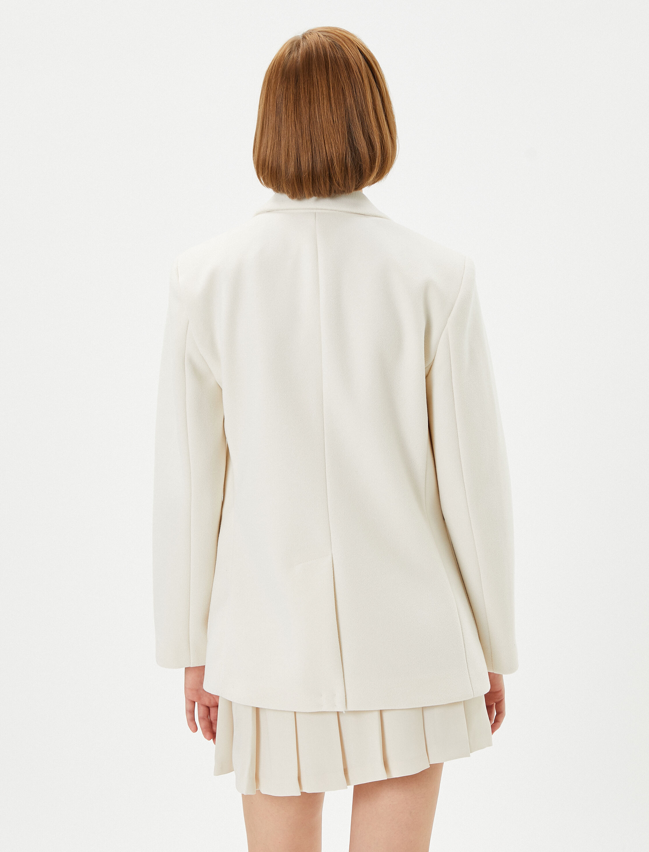   Blazer Ceket Tek Düğmeli Cep Detaylı