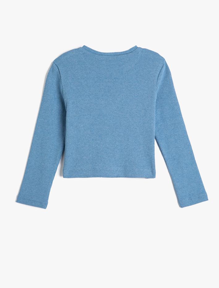 Kız Çocuk Harry Potter Tişört Lisanslı Uzun Kollu Bisiklet Yaka Ribanalı