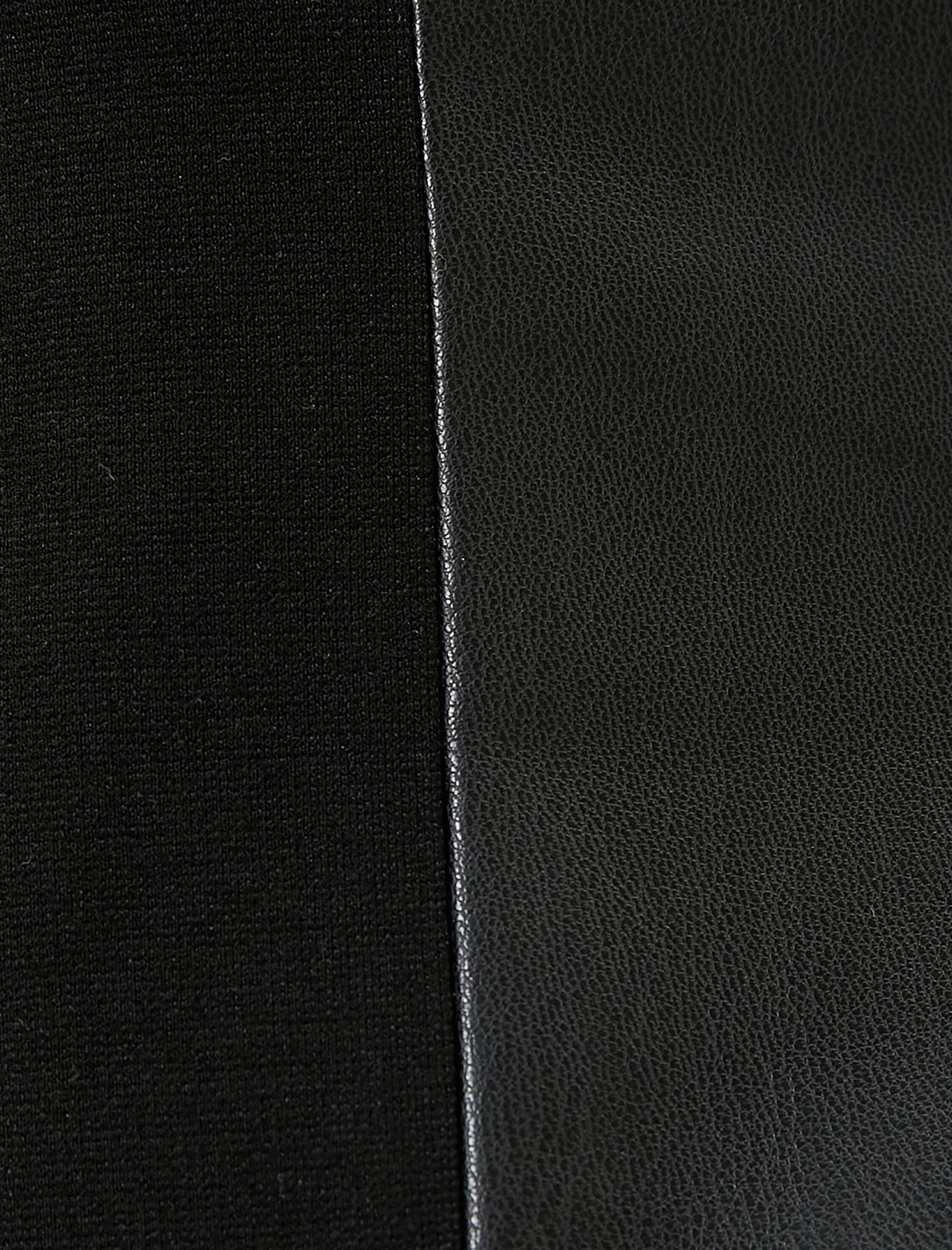   Midi Suni Deri Etek Normal Bel Yırtmaçlı