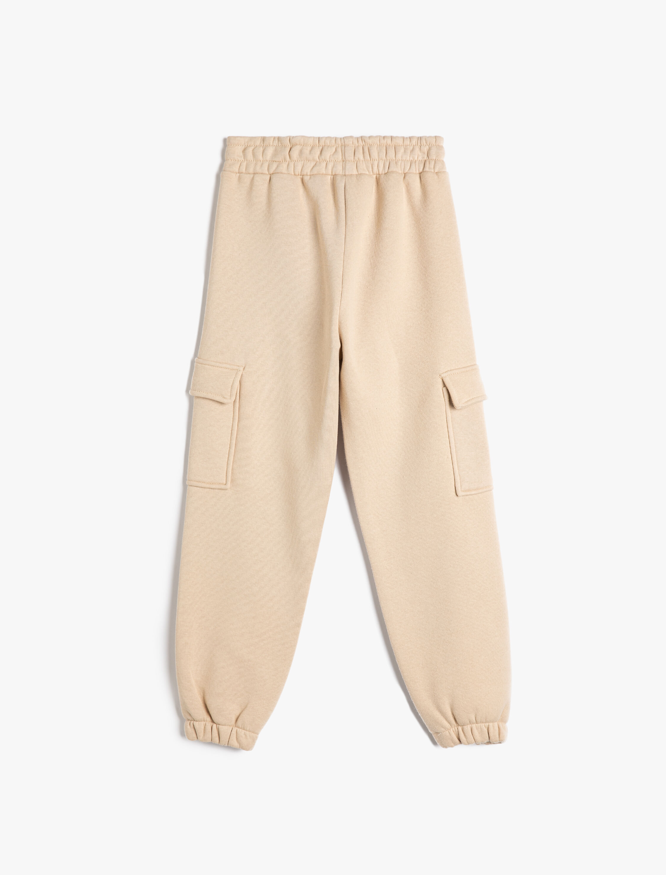  Kız Çocuk Basic Jogger Eşofman Altı Cep Detaylı Beli Lastikli Şardonlu