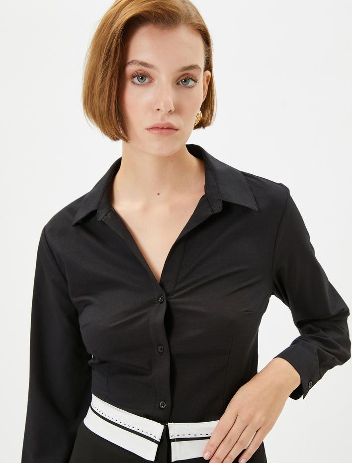  Klasik Gömlek Slim Fit Uzun Kollu Düğmeli
