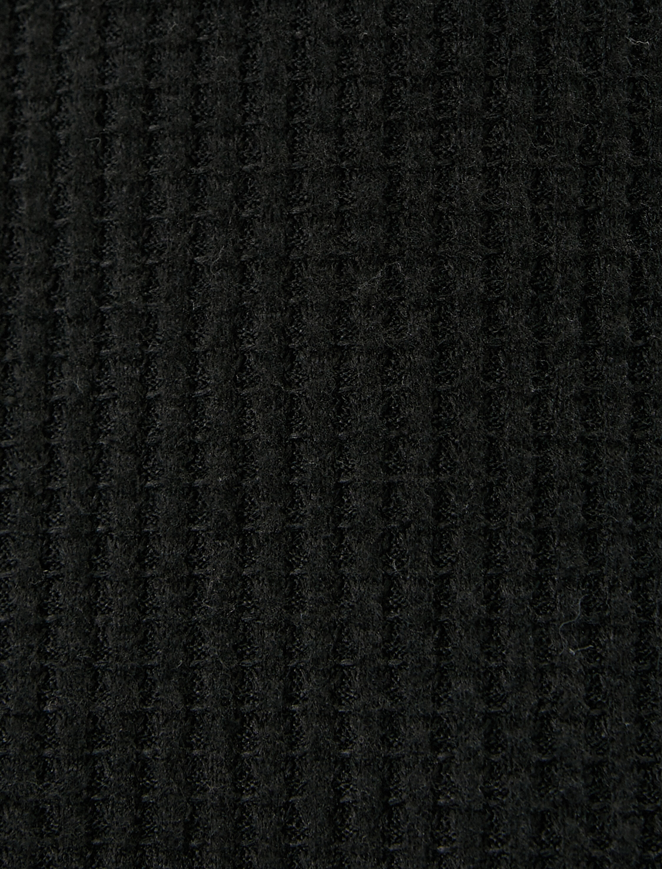   Boğazlı Kazak Dokulu Crop Uzun Kollu Düşük Omuzlu