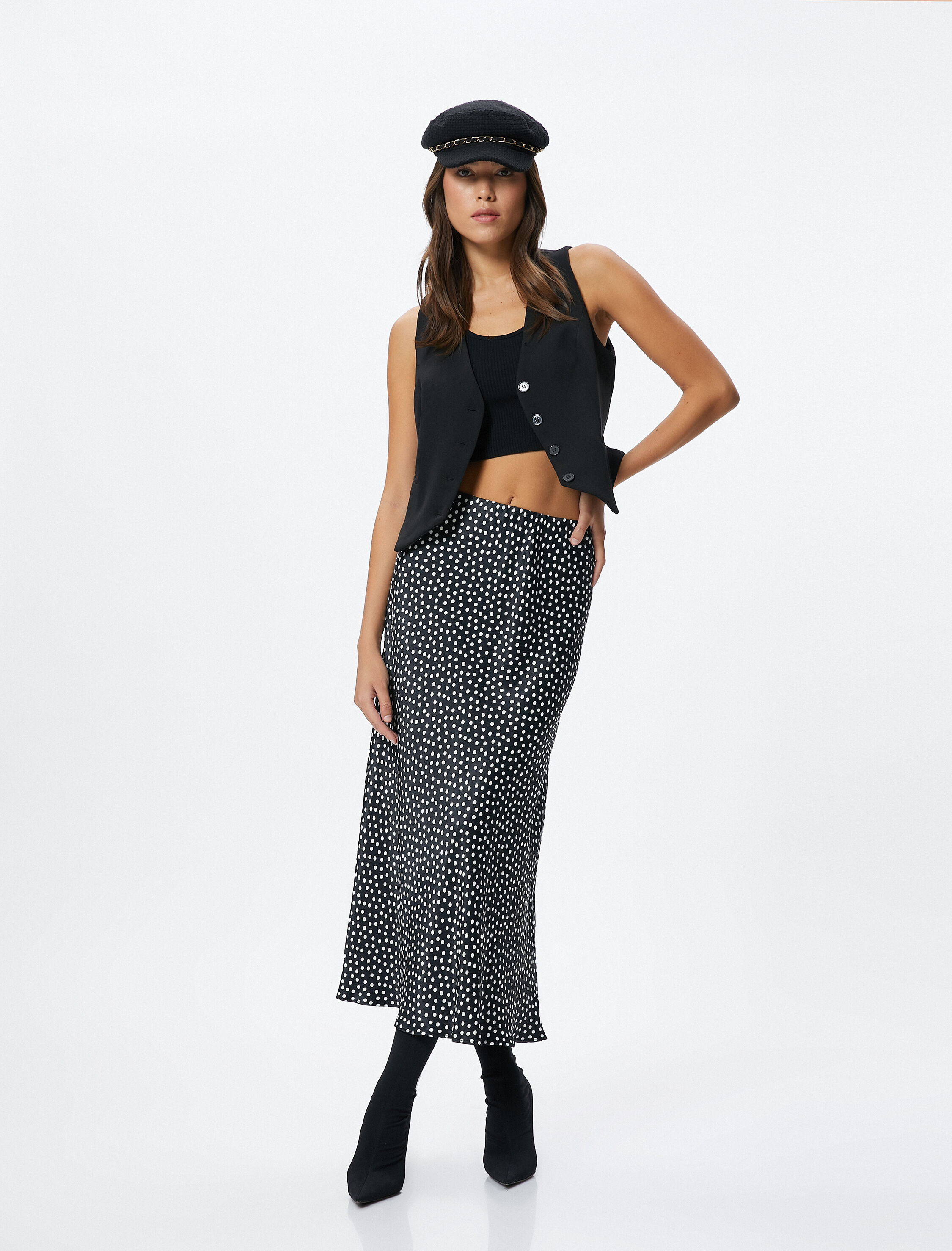   Saten Etek Puantiyeli Normal Bel