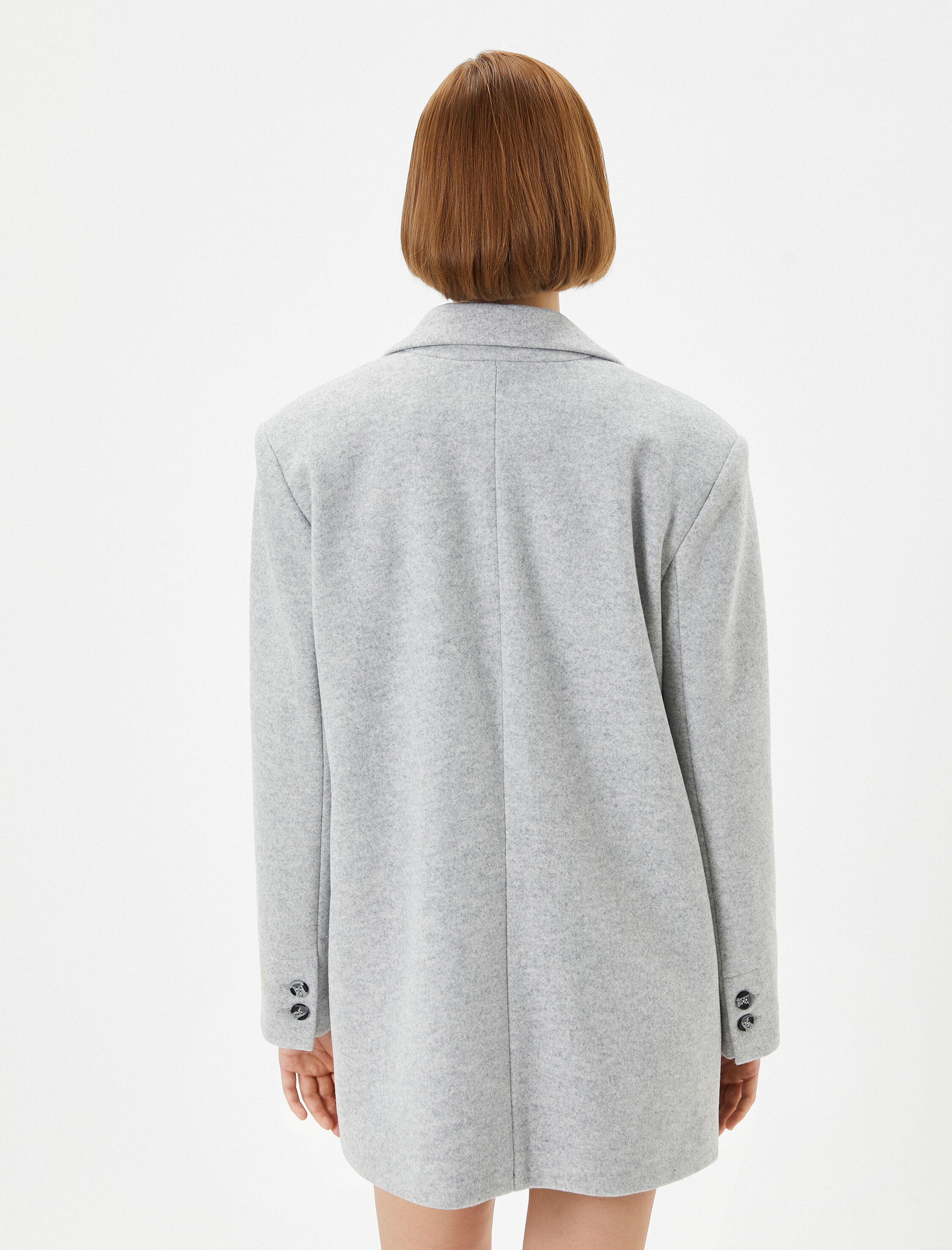   Blazer Ceket Düğmeli Kapaklı Cepli