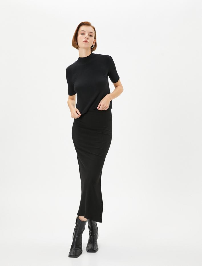  Triko Kazak Kısa Kollu Dik Yaka