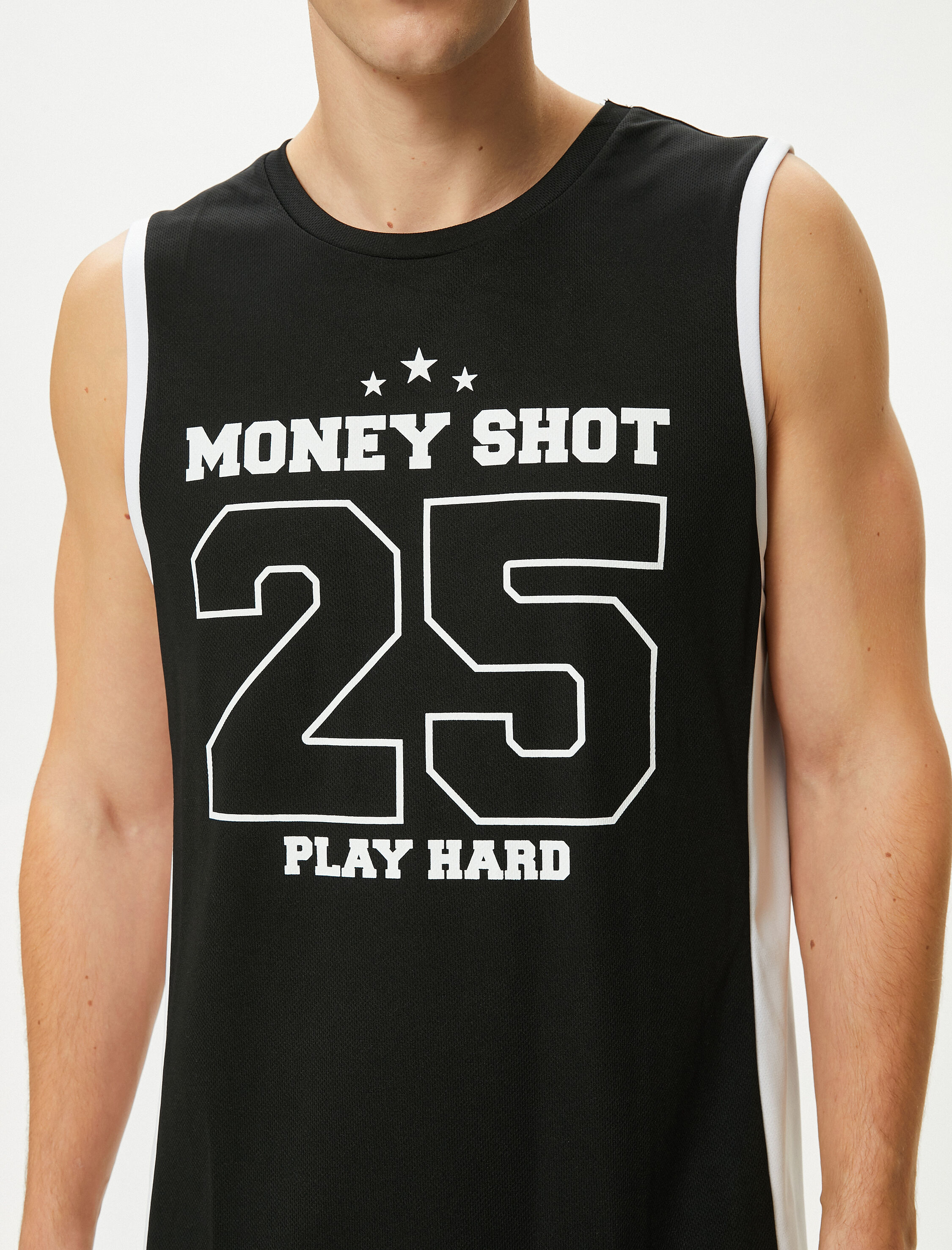   Sporcu Atleti Kolsuz Bisiklet Yaka Slogan Baskılı