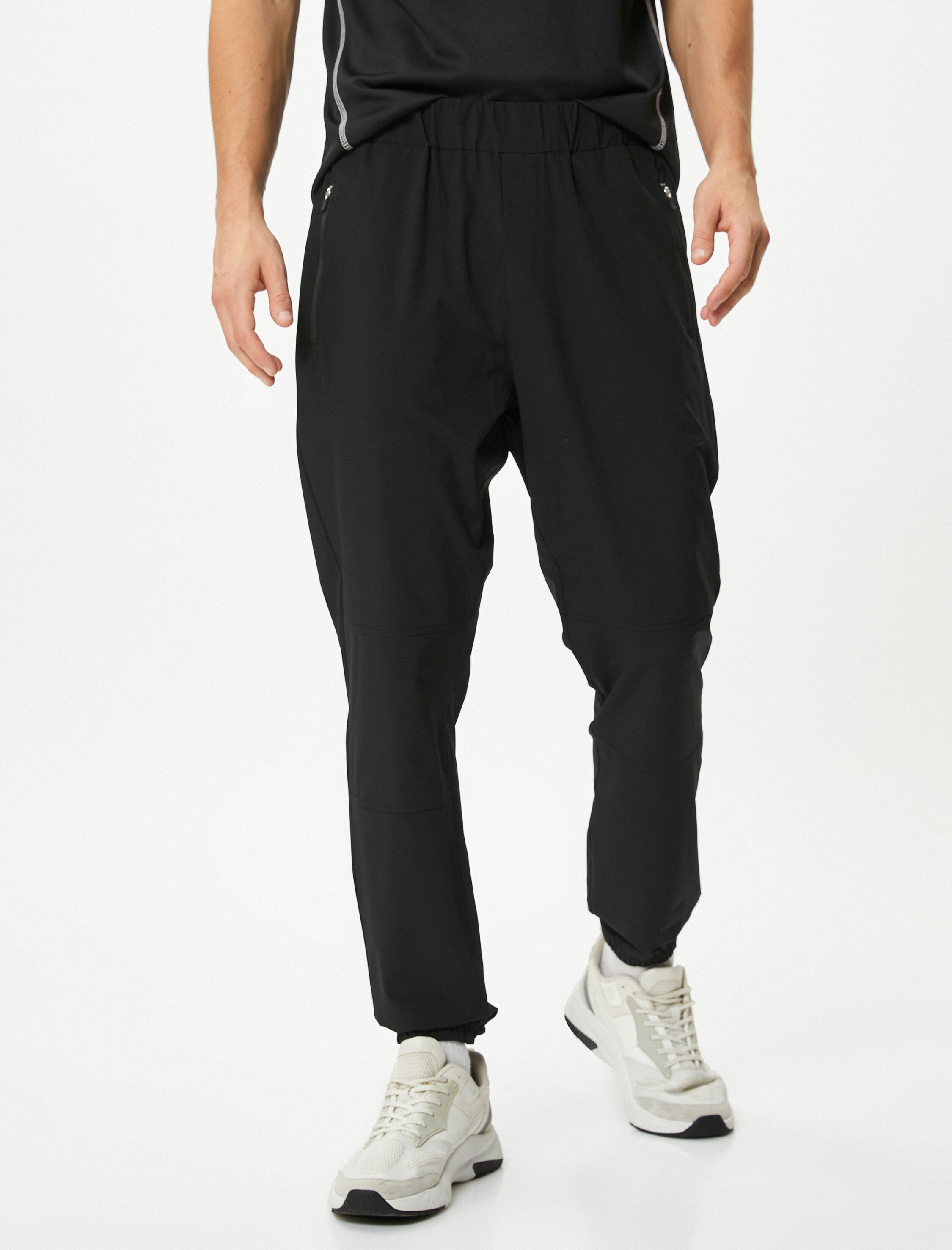   Jogger Eşofman Altı Beli Lastikli Fermuar Cep Detaylı